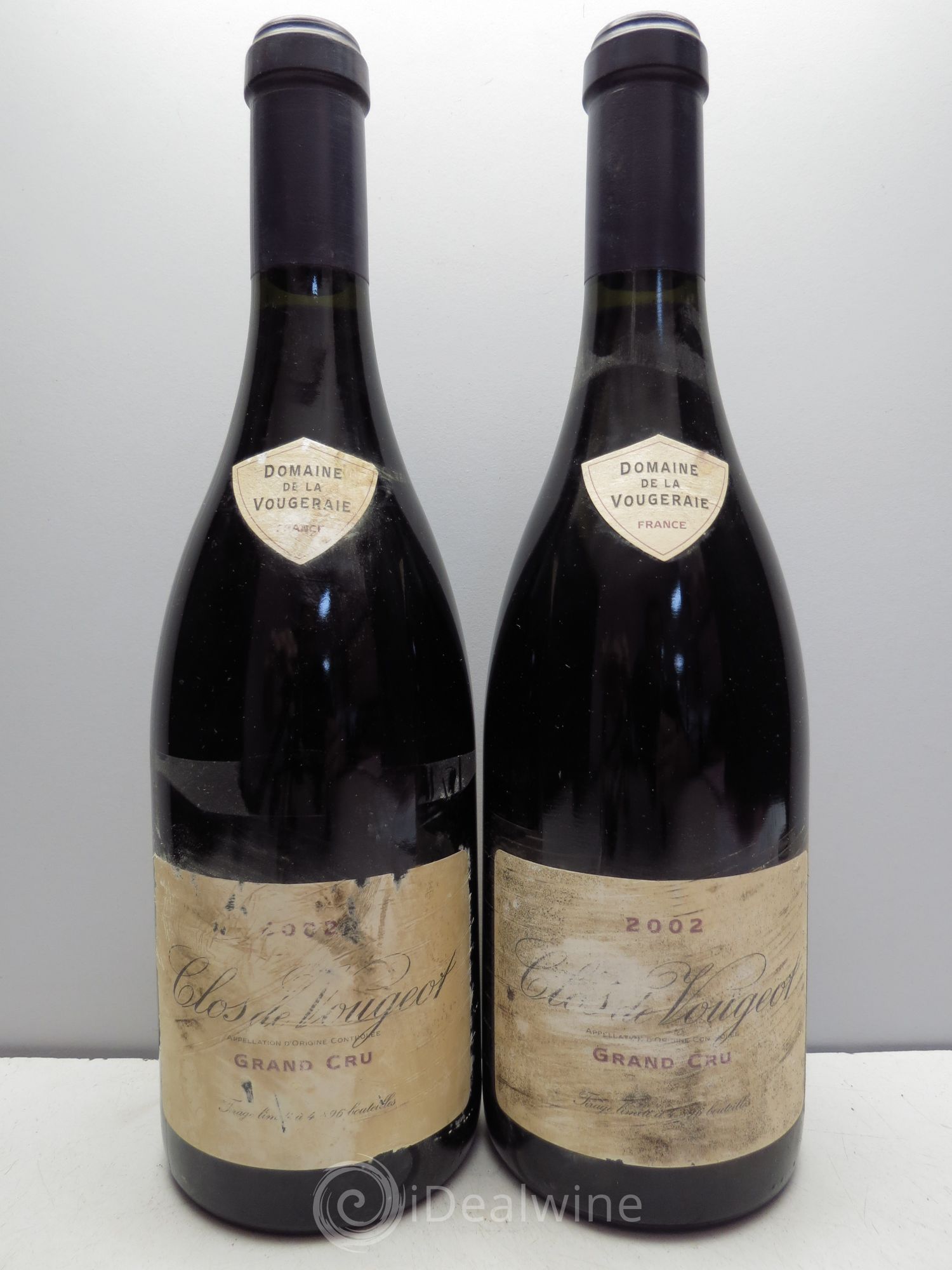 Clos de Vougeot Grand Cru Domaine de la Vougeraie 2002 - Posten von 2 Flaschen - 0
