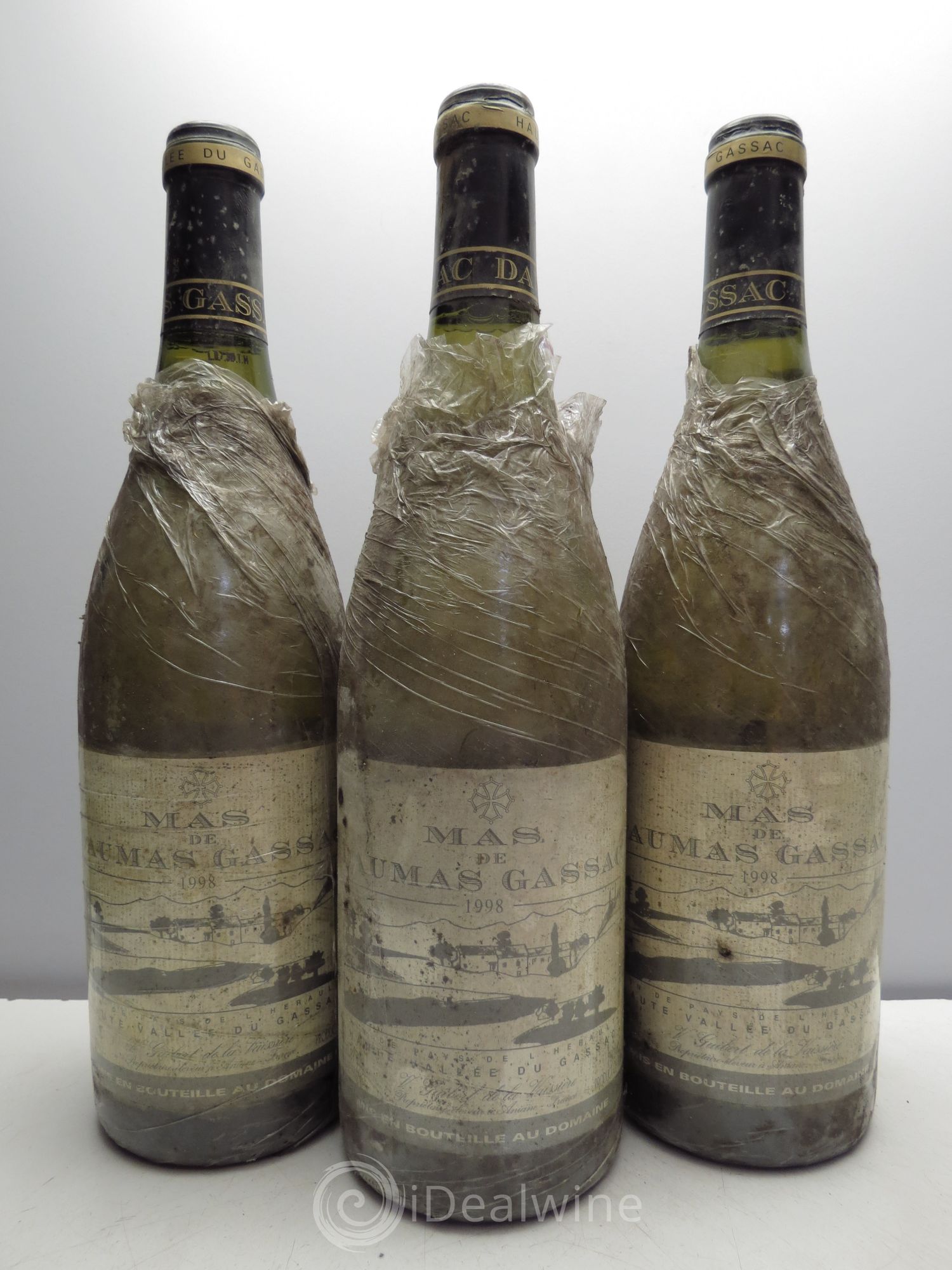 Saint-Guilhem-le-Désert - Cité d'Aniane Mas Daumas Gassac Famille Guibert de La Vaissière 1998 - Lot de 3 bouteilles - 0