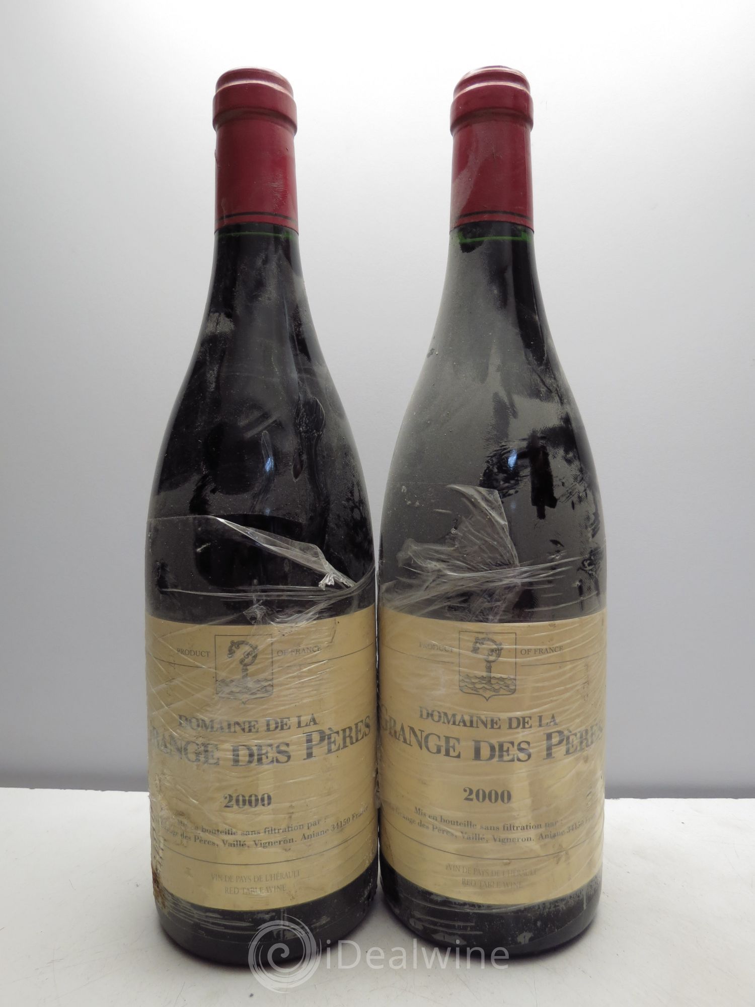 Pays d'Hérault Grange des Pères Laurent Vaillé 2000 - Lot de 2 bouteilles - 0