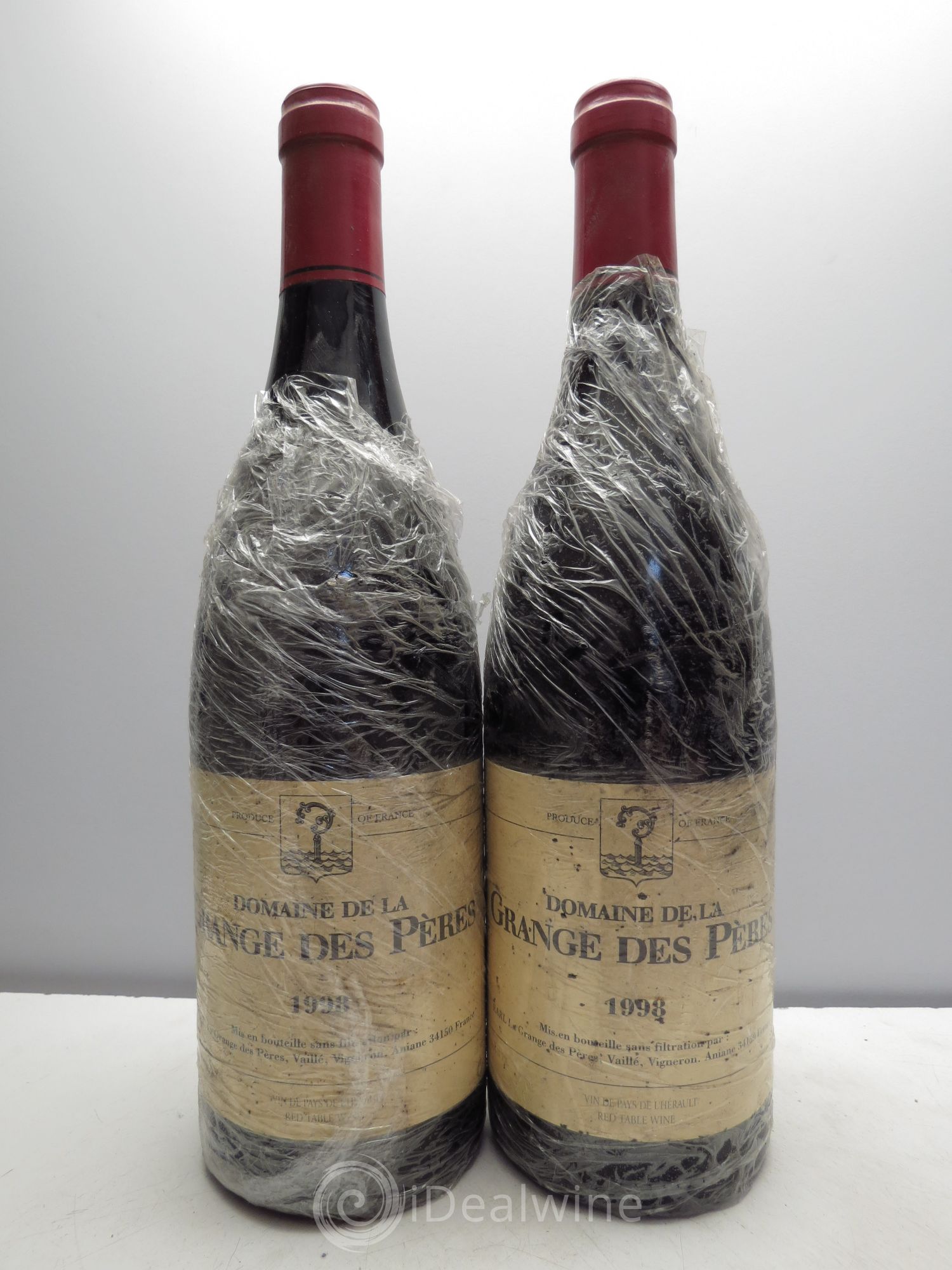 Pays d'Hérault Grange des Pères Laurent Vaillé 1998 - Lot de 2 bouteilles - 0