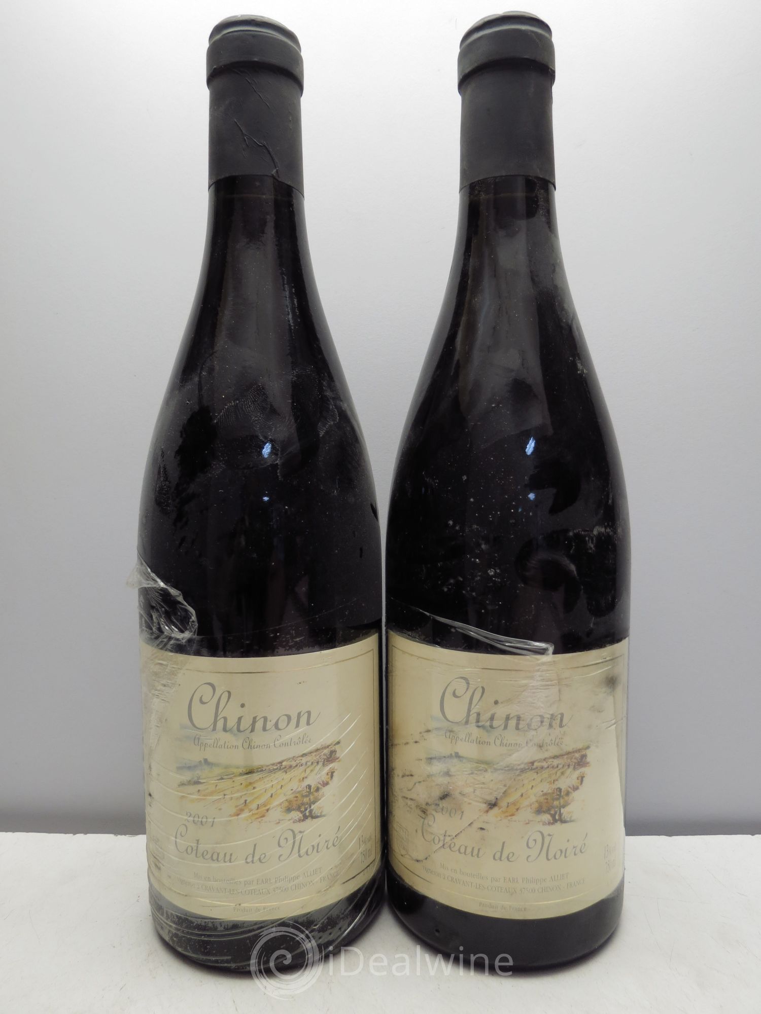 Chinon Coteau de Noiré Philippe Alliet 2001 - Lot de 2 bouteilles - 0