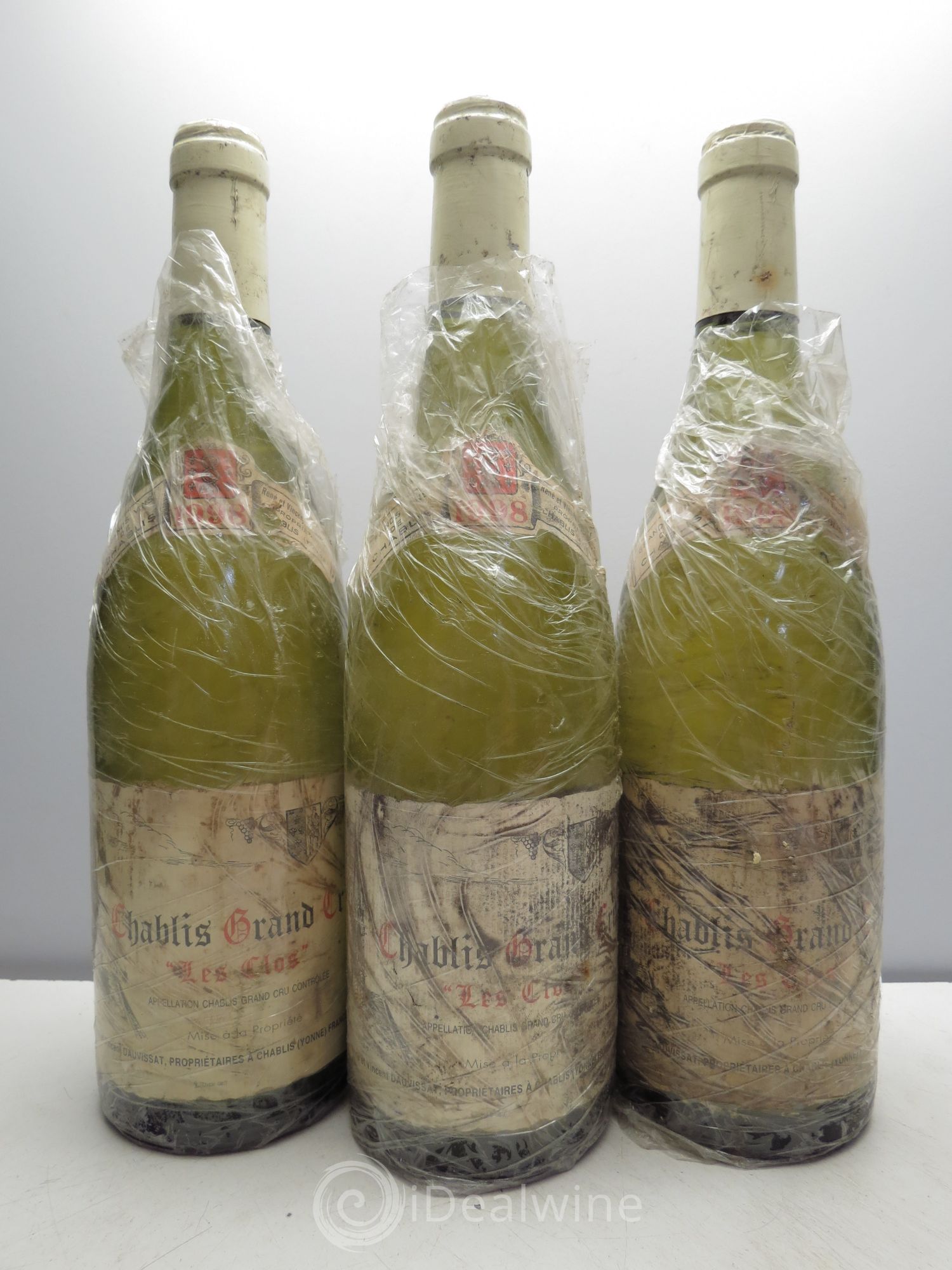 Chablis Grand Cru Les Clos Vincent Dauvissat (Domaine) 1998 - Lot de 3 bouteilles - 0