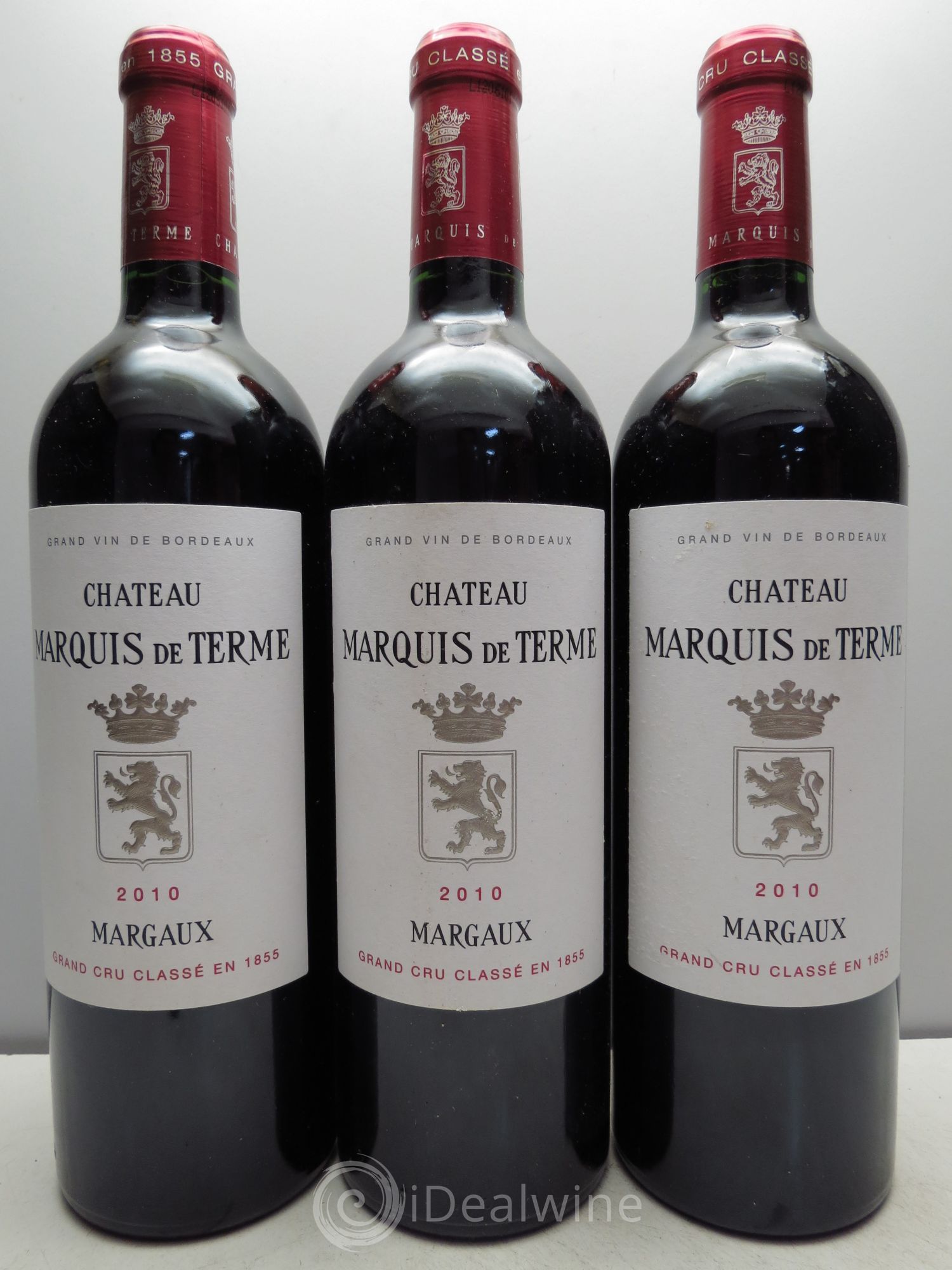 Château Marquis de Terme 4ème Grand Cru Classé 2010 - Lot de 3 bouteilles - 0