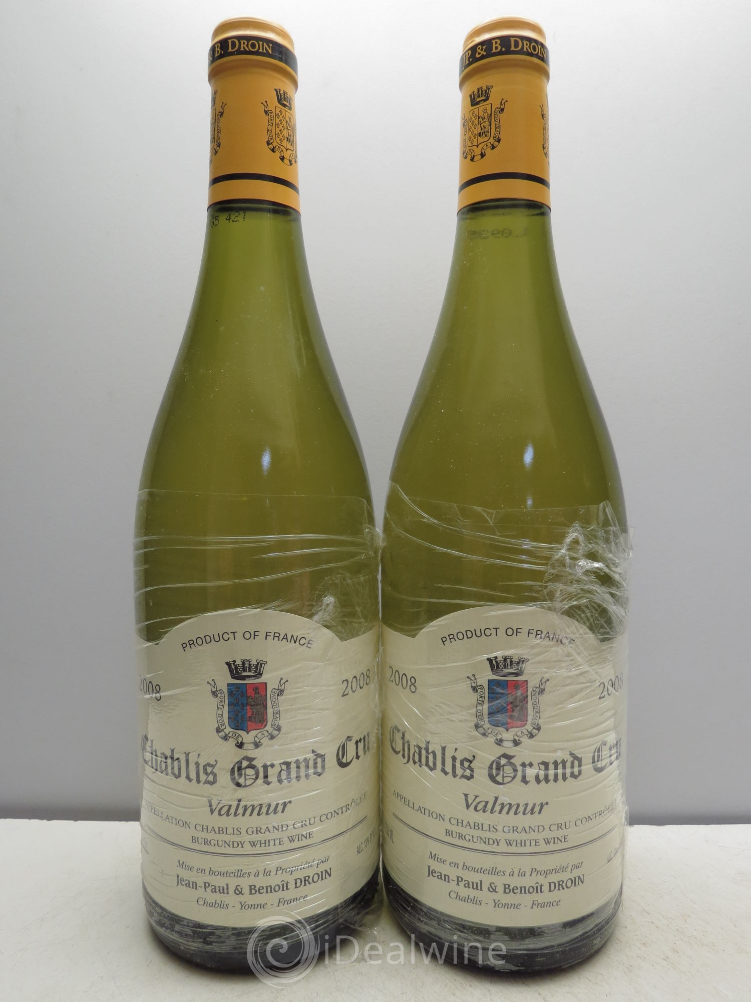 Chablis Grand Cru Valmur Jean-Paul & Benoît Droin (Domaine) 2008 - Lot de 2 bouteilles - 0