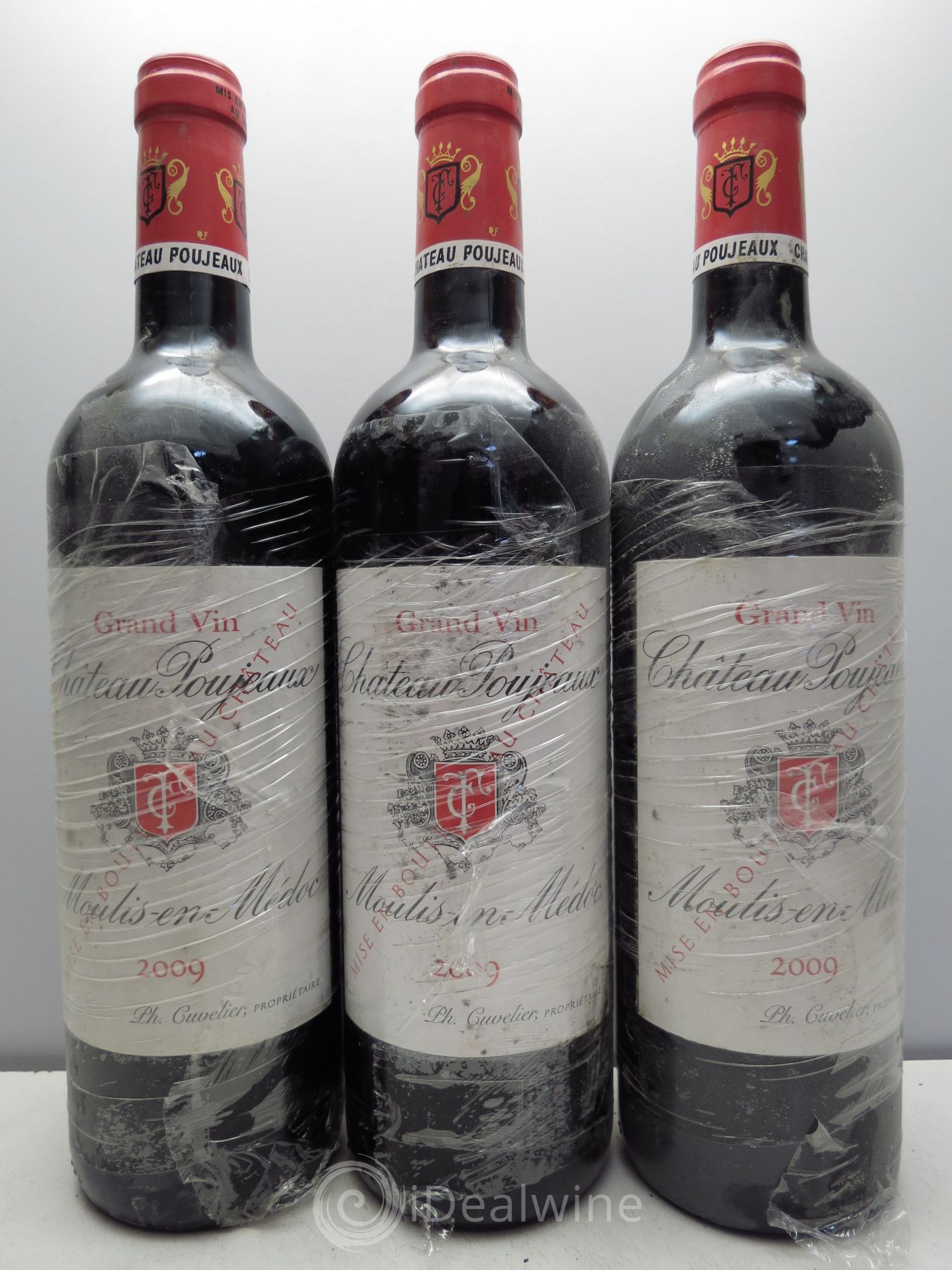Château Poujeaux 2009 - Lot de 3 bouteilles - 0