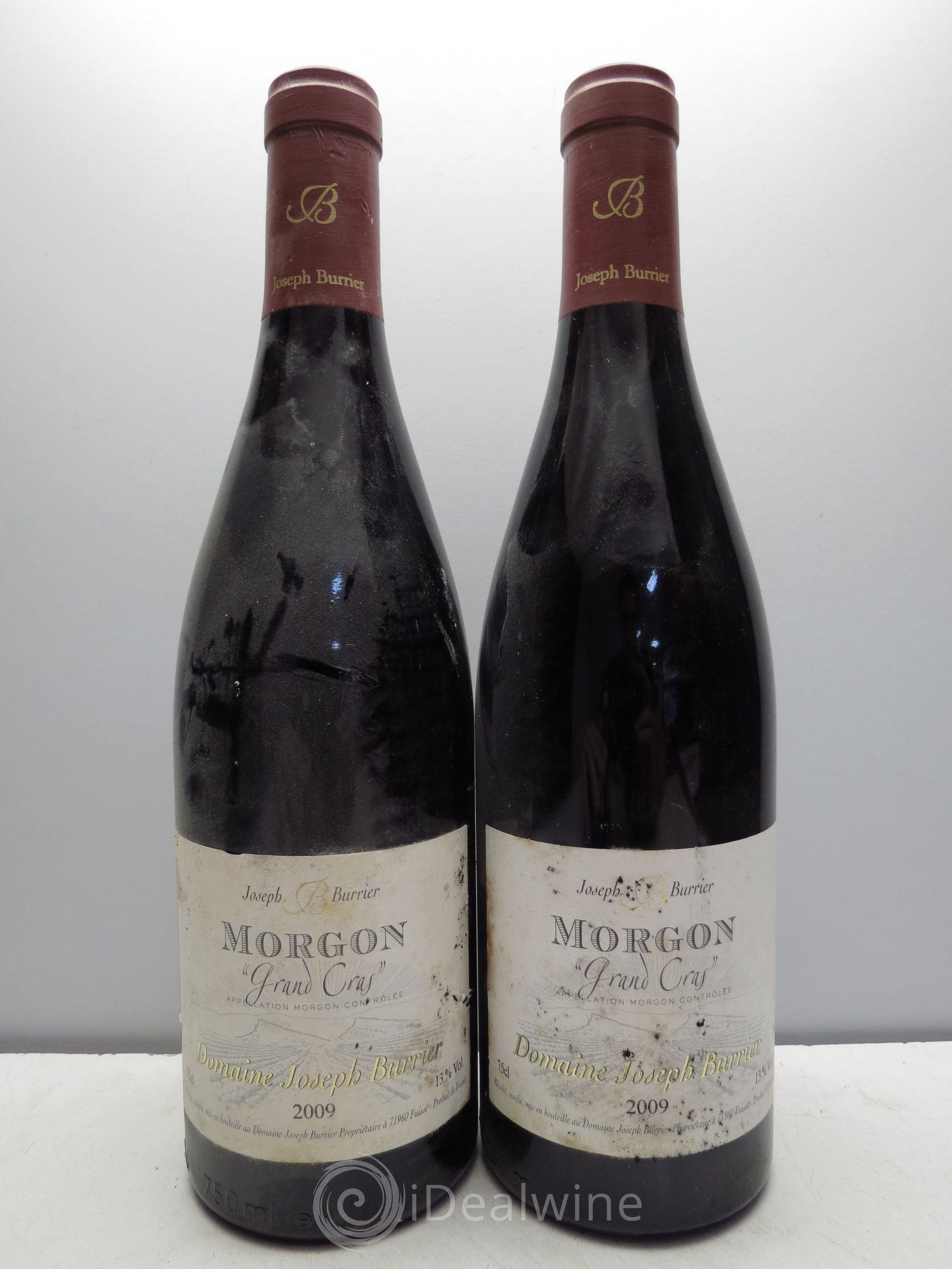Morgon Joseph Burrier Grands Cras 2009 - Posten von 2 Flaschen - 0
