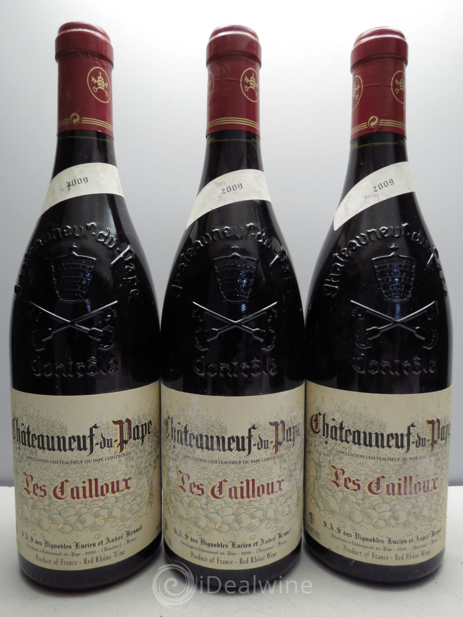 Châteauneuf-du-Pape Les Cailloux André Brunel 2009 - Lot de 3 bouteilles - 0