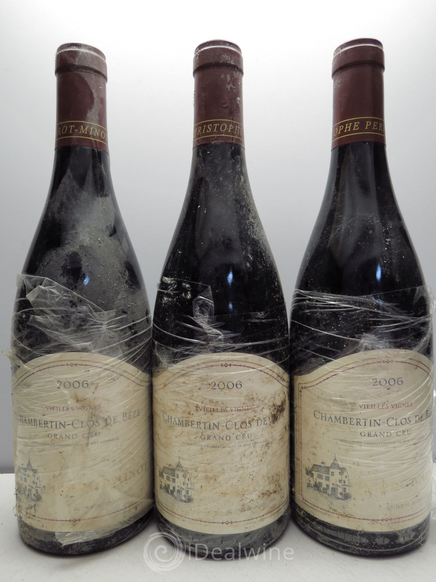 Chambertin Clos de Bèze Grand Cru Vieilles vignes Perrot-Minot 2006 - Posten von 3 Flaschen - 0