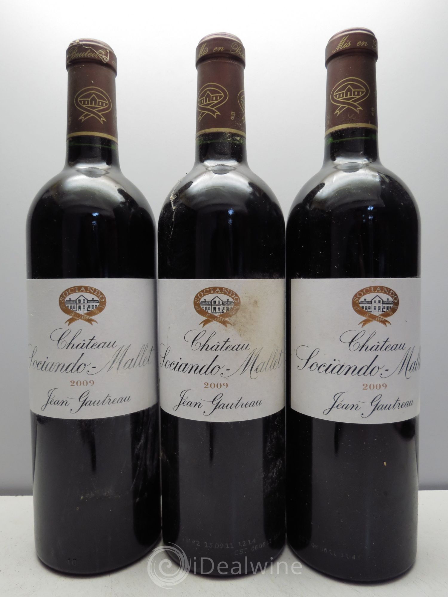 Château Sociando Mallet 2009 - Lot de 3 bouteilles - 0