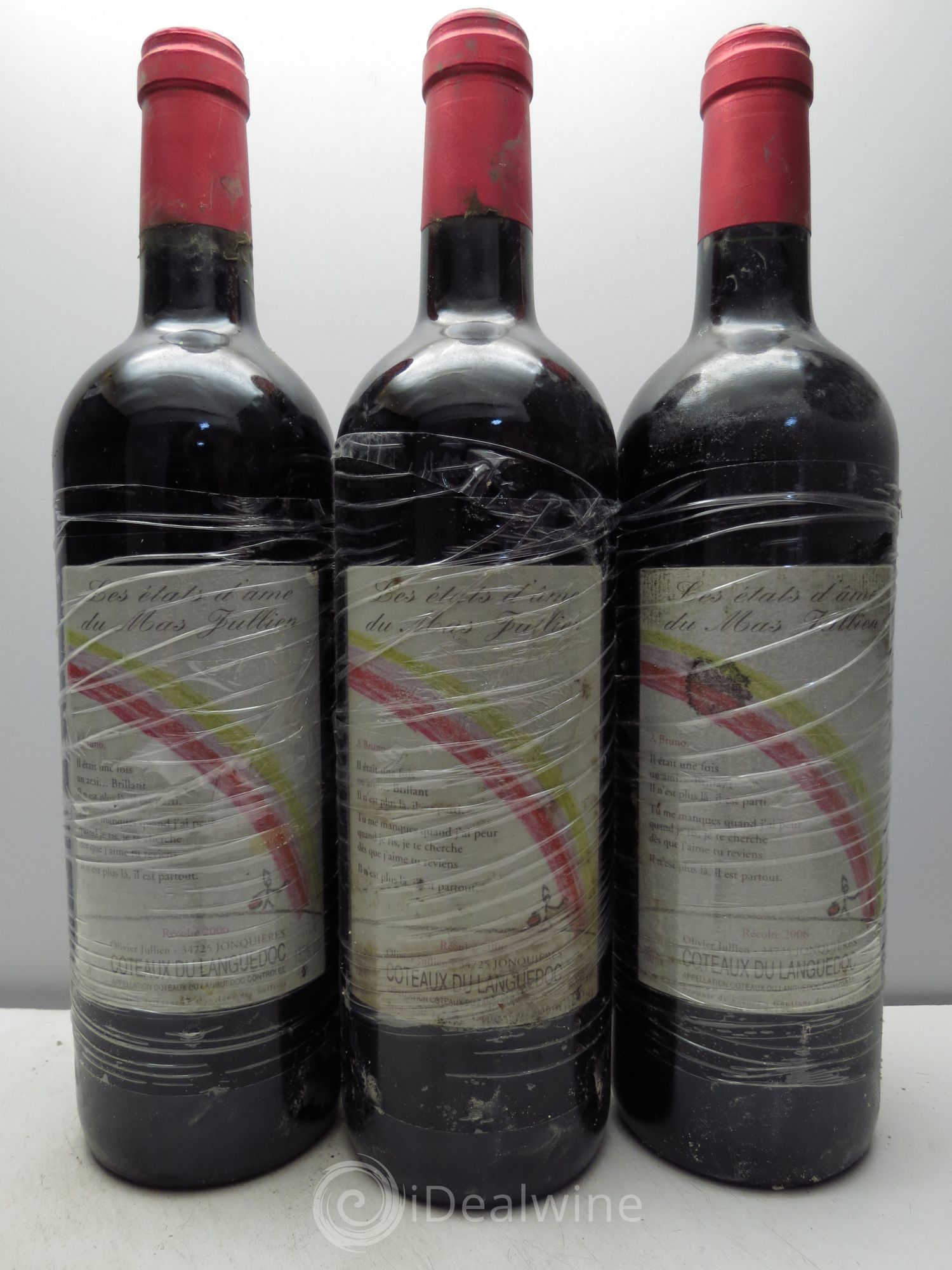 Terrasses du Larzac Mas Jullien Les Etats d'Ame du Mas Jullien Olivier Jullien 2006 - Lot de 3 bouteilles - 0