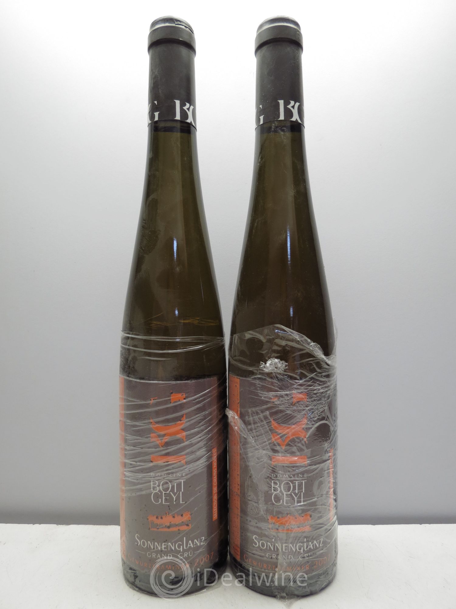 Alsace Grand Cru Sonnenglanz Sélection de Grains Nobles Gewurztraminer Bott-Geyl (Domaine) Sélection de grains nobles (50cl) 2007 - Lotto di 2 bottiglie - 0