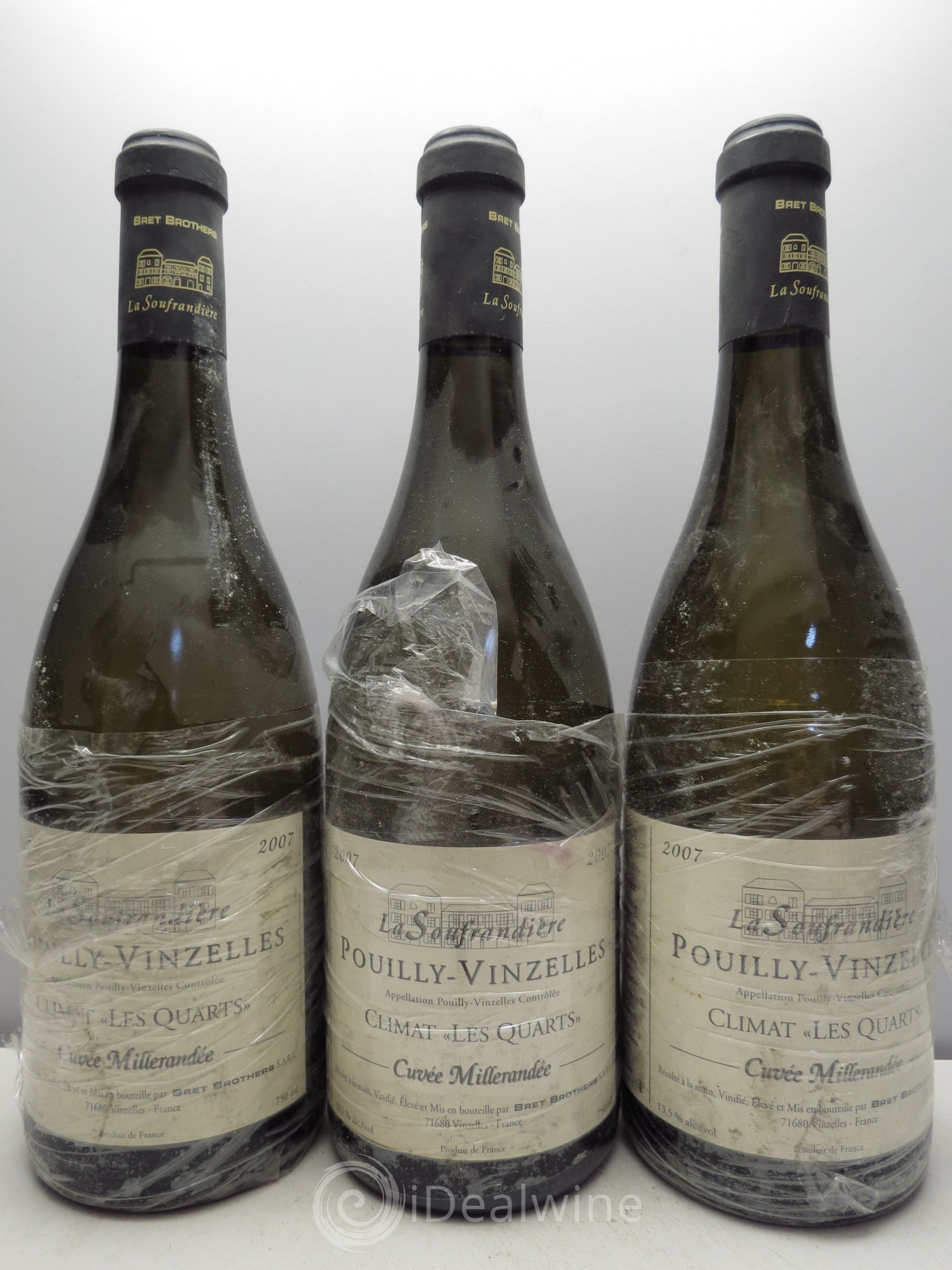 Pouilly-Vinzelles Les Quarts Cuvée Millerandée La Soufrandière 2007 - Posten von 3 Flaschen - 0