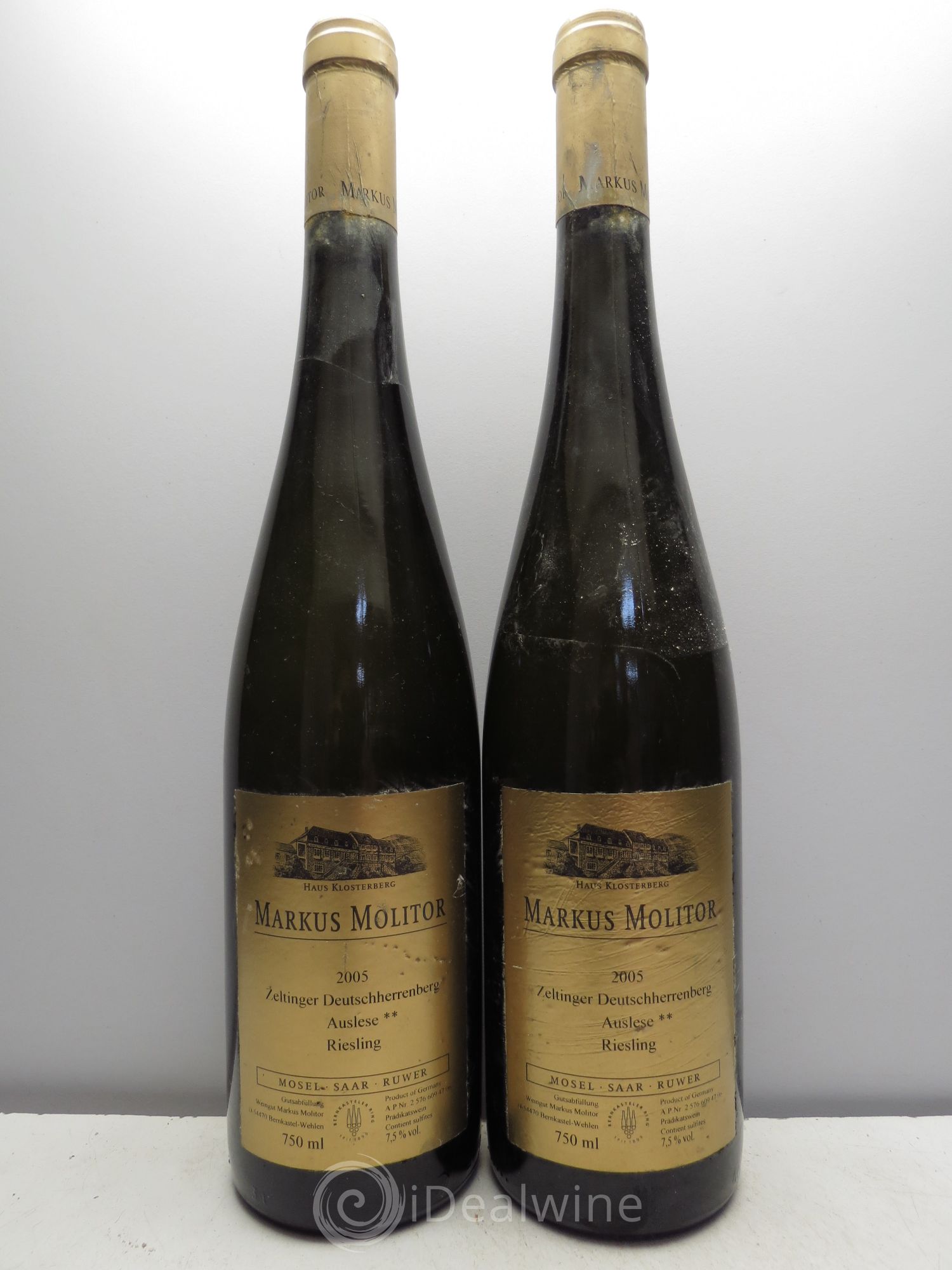 Riesling Auslese Martens Molitor Zeltinger Deutsschkeuenberg 2005 - Lotto di 2 bottiglie - 0