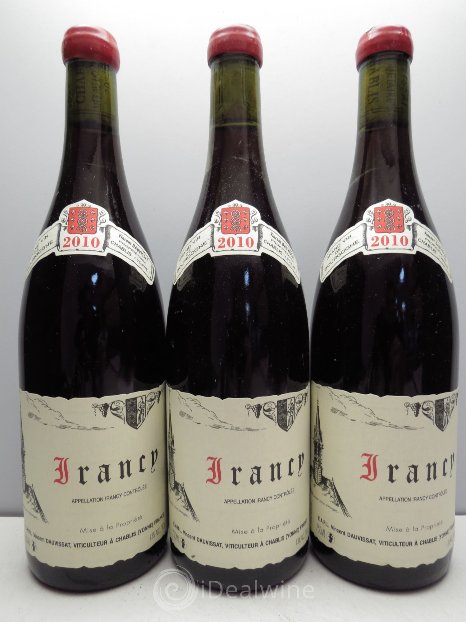 Bourgogne Irancy René & Vincent Dauvissat 2010 - Lot de 3 bouteilles - 0