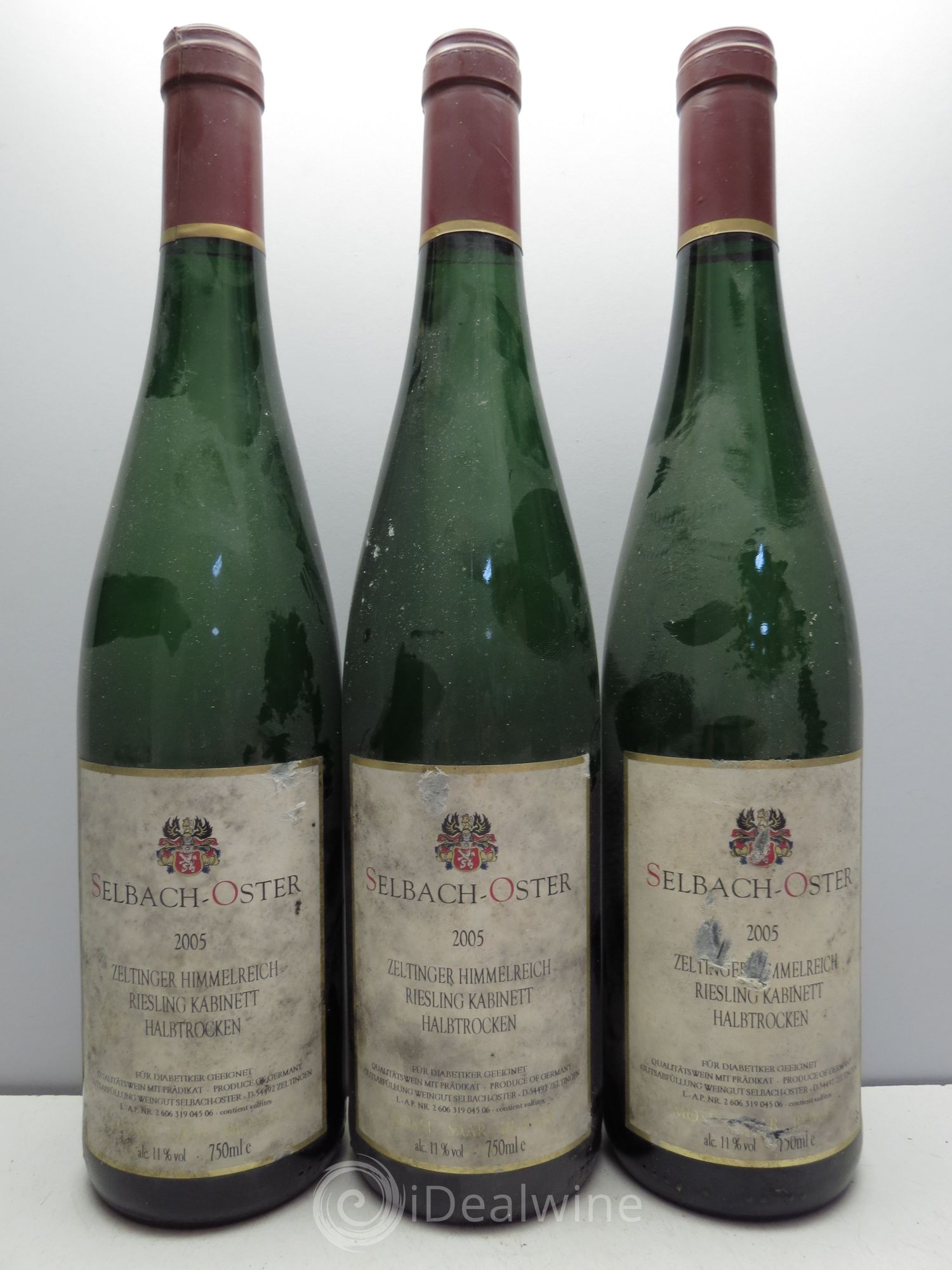 Riesling Selbach Oster Zeltinger Himmelreich Kabinett Halbtrocken 2005 - Posten von 3 Flaschen - 0