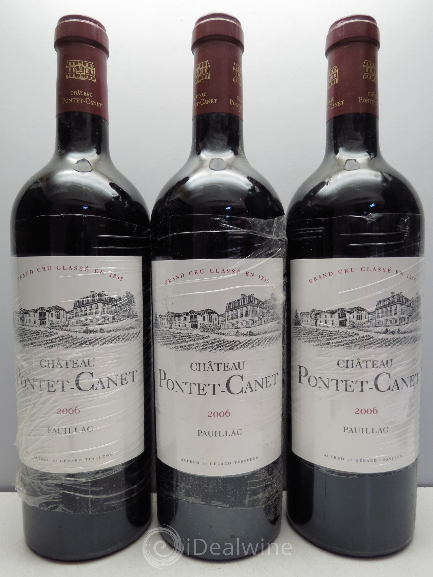 Château Pontet Canet 5ème Grand Cru Classé 2006 - Lot de 3 bouteilles - 0