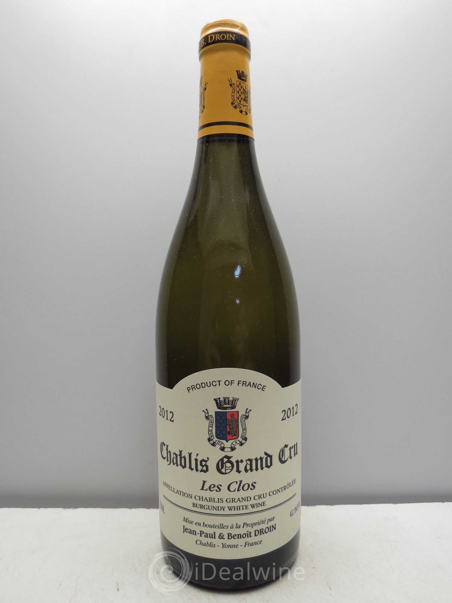 Chablis Grand Cru Les Clos Jean-Paul & Benoît Droin (Domaine) 2012 - Lot de 1 bouteille - 0