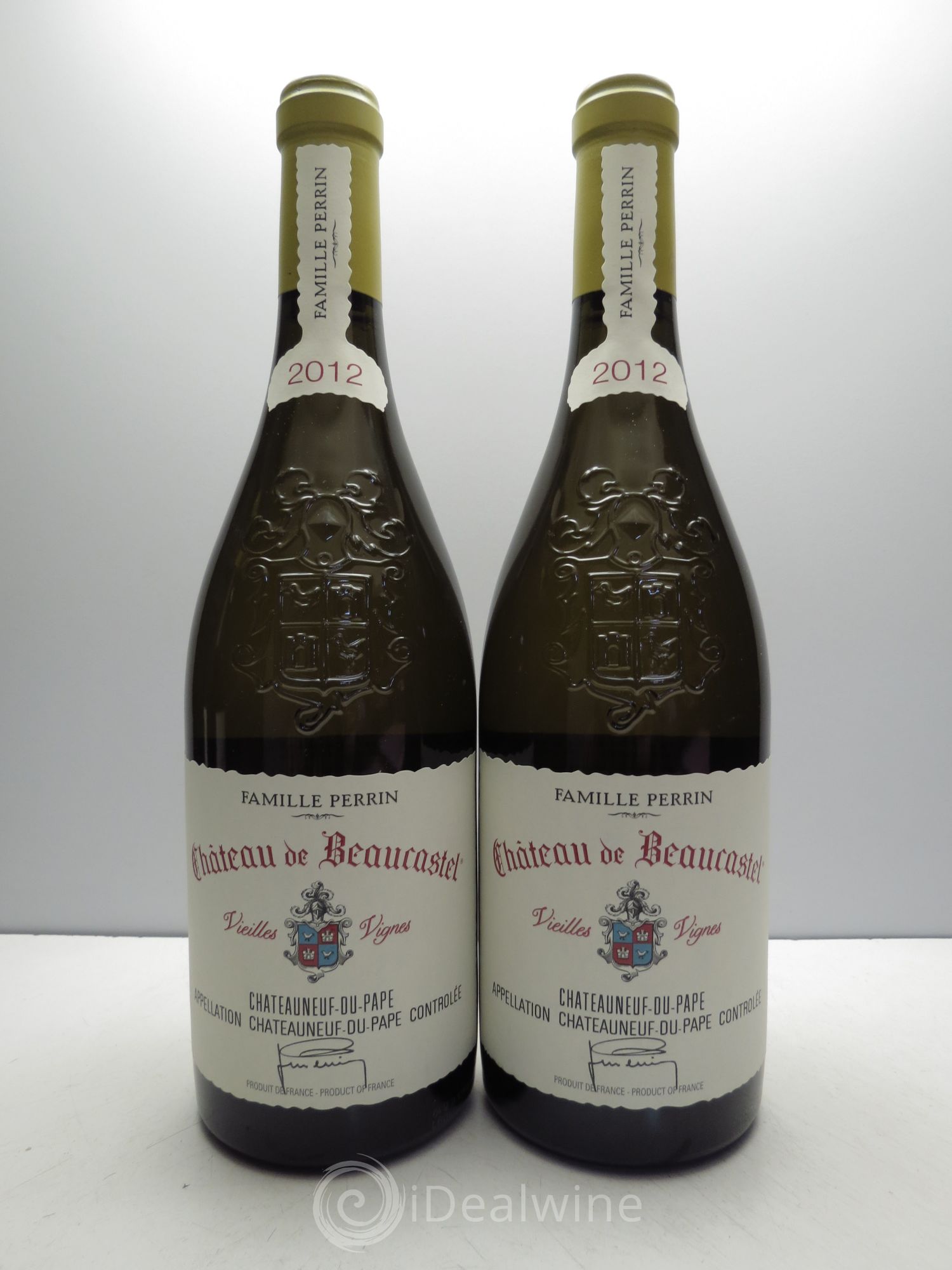 Châteauneuf-du-Pape Château de Beaucastel Vieilles vignes Roussanne Famille Perrin 2012 - Lot de 2 bouteilles - 0