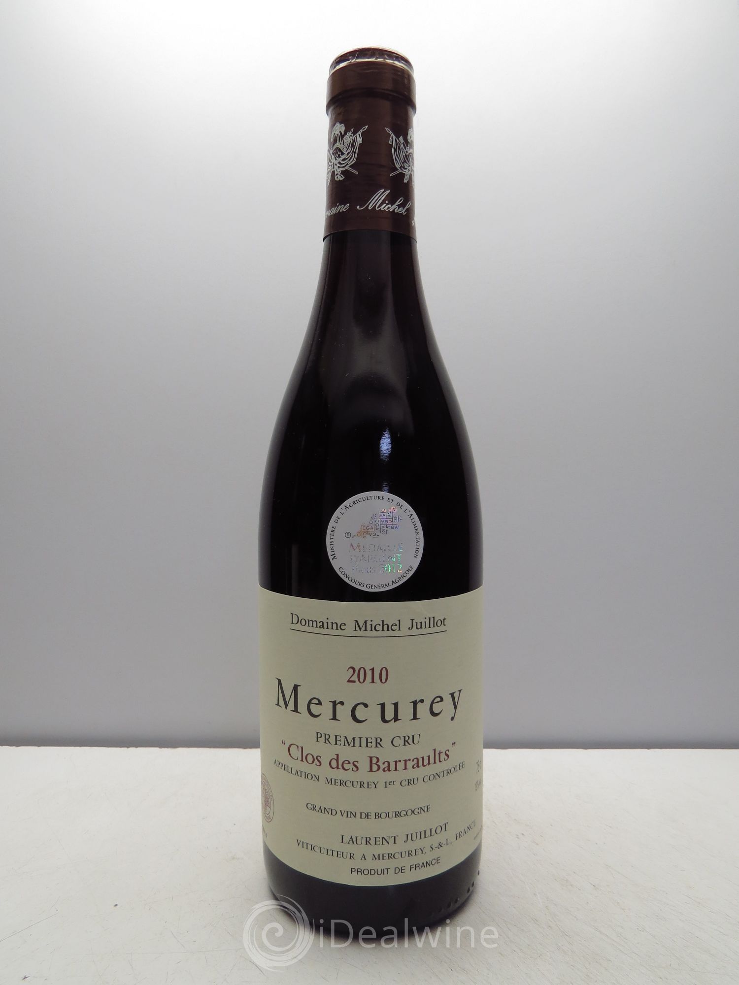 Mercurey 1er Cru Clos des Barraults Michel Juillot (Domaine) 2010 - Lot de 1 bouteille - 0