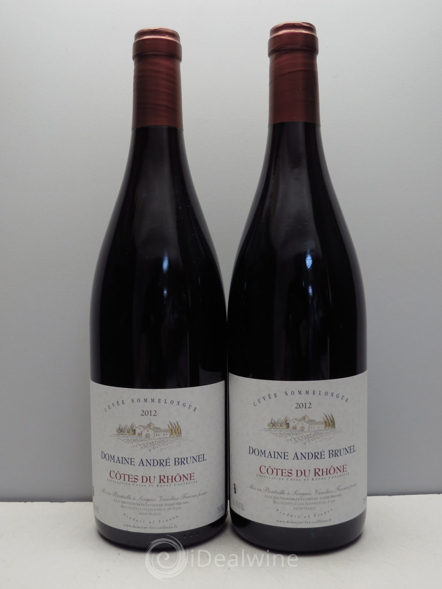 Côtes-du-Rhône Cuvée Sommelongue - domaine André Brunel 2012 - Posten von 2 Flaschen - 0
