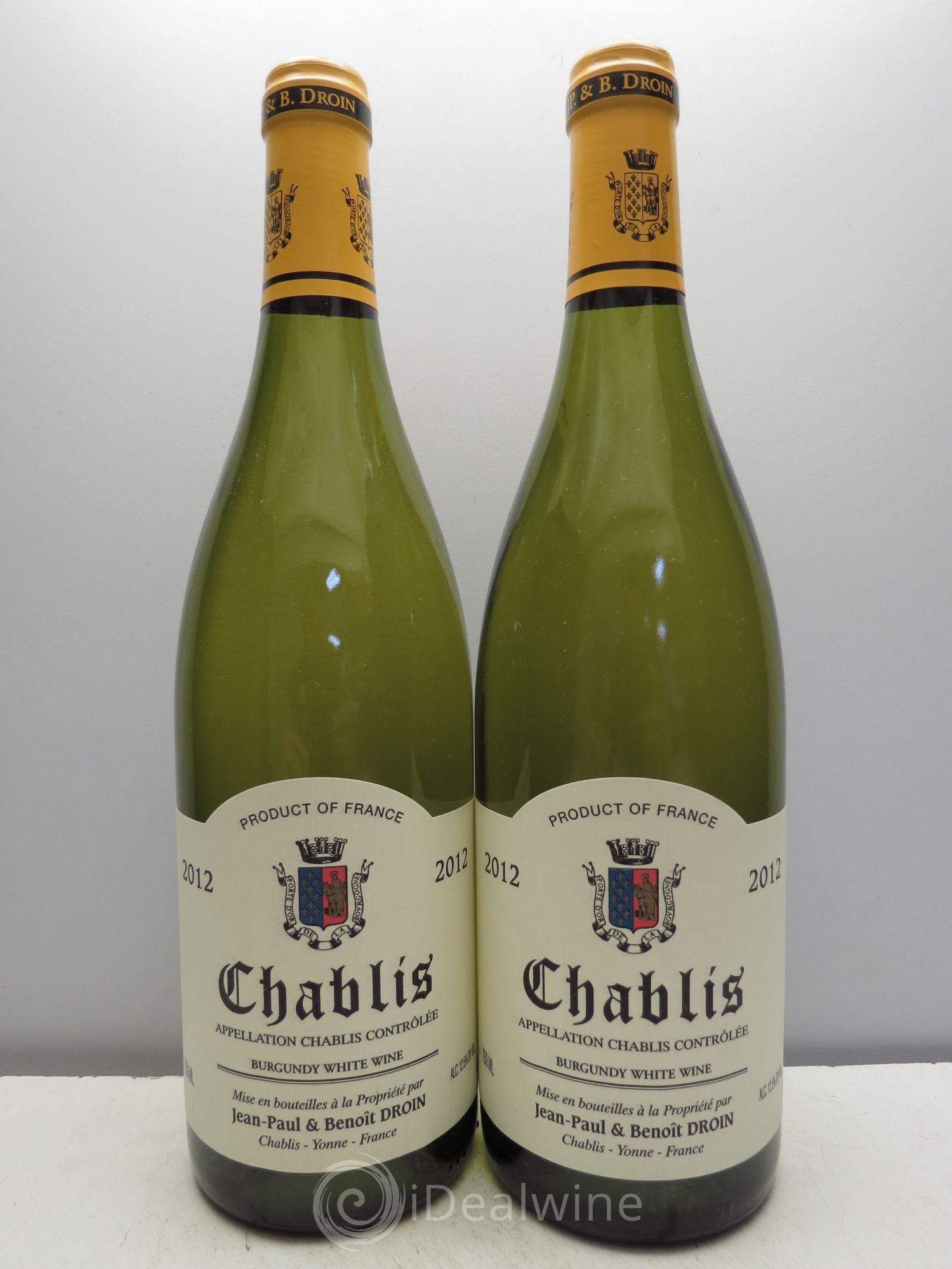 Chablis Jean-Paul & Benoît Droin (Domaine) 2012 - Lot de 2 bouteilles - 0