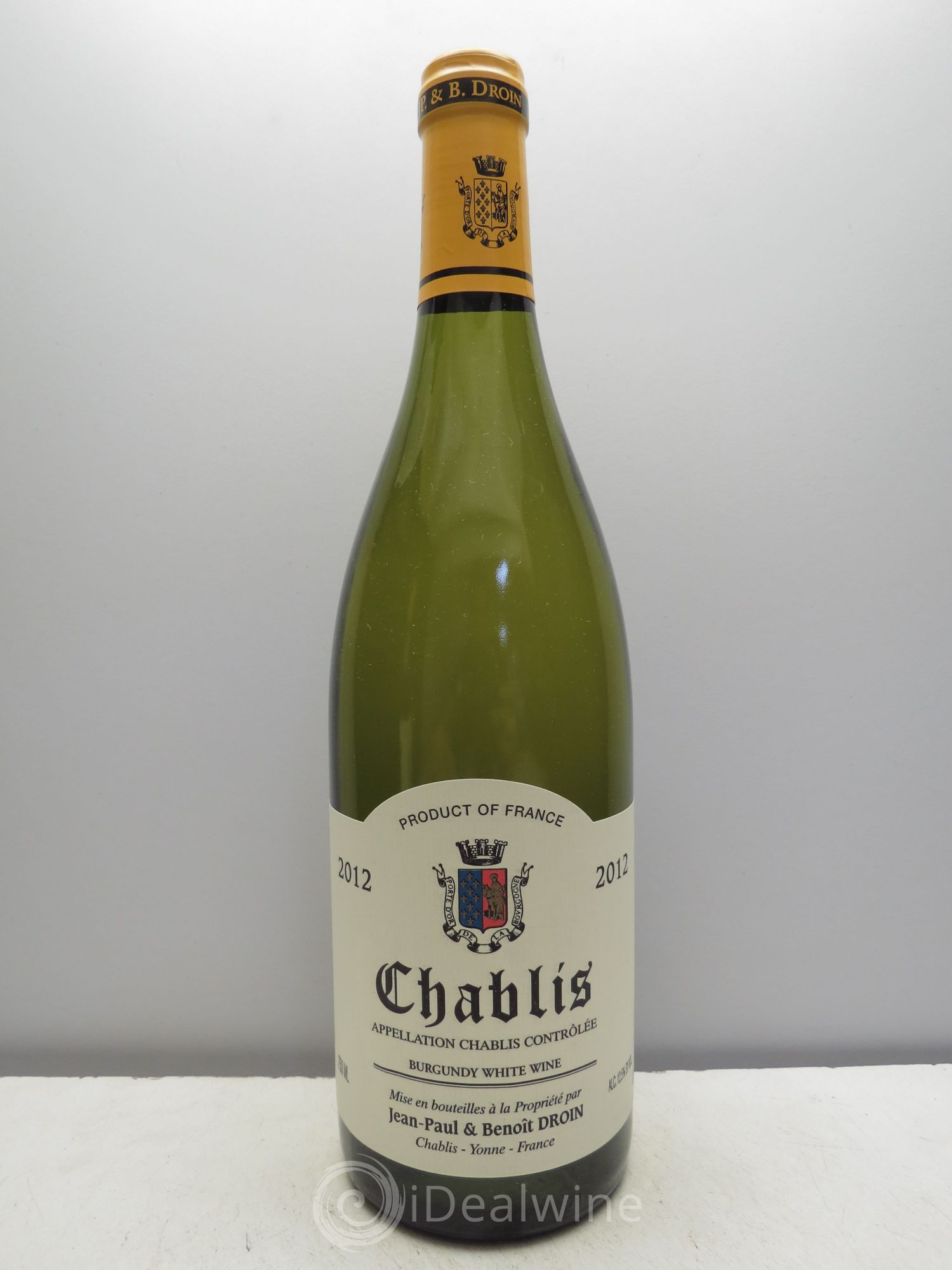 Chablis Jean-Paul & Benoît Droin (Domaine) 2012 - Lot de 1 bouteille - 0