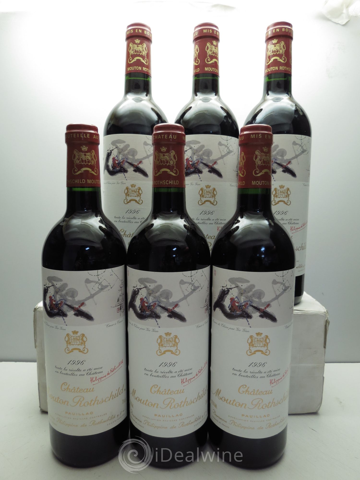 Château Mouton Rothschild 1er Grand Cru Classé 1996 - Lot de 6 bouteilles - 0
