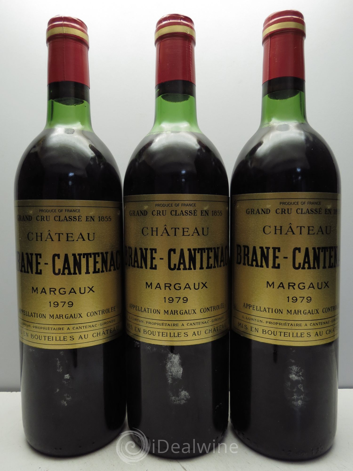 Château Brane Cantenac 2ème Grand Cru Classé 1979 - Lot de 3 bouteilles - 0