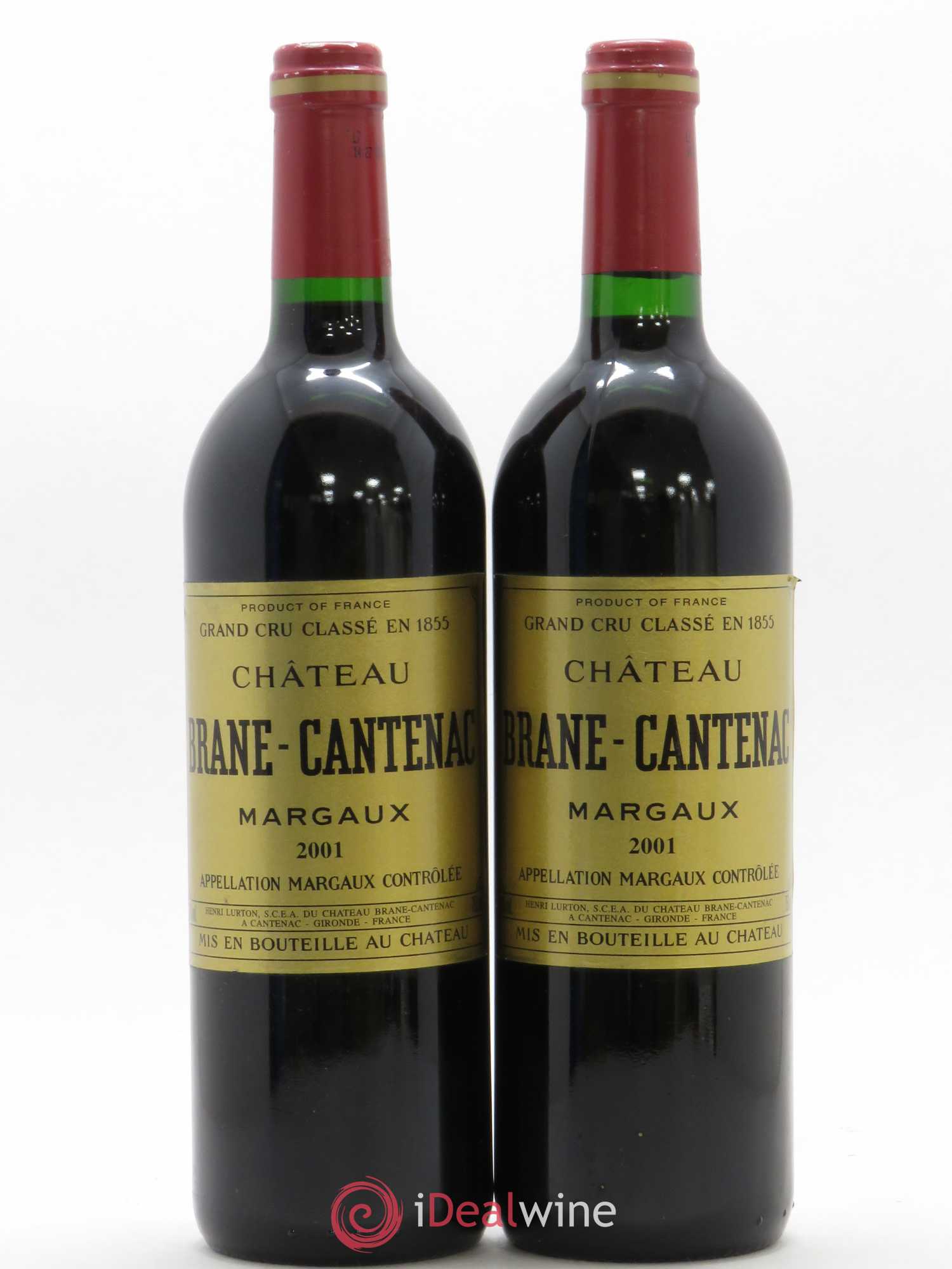 Château Brane Cantenac 2ème Grand Cru Classé 2001 - Lotto di 2 bottiglie - 0