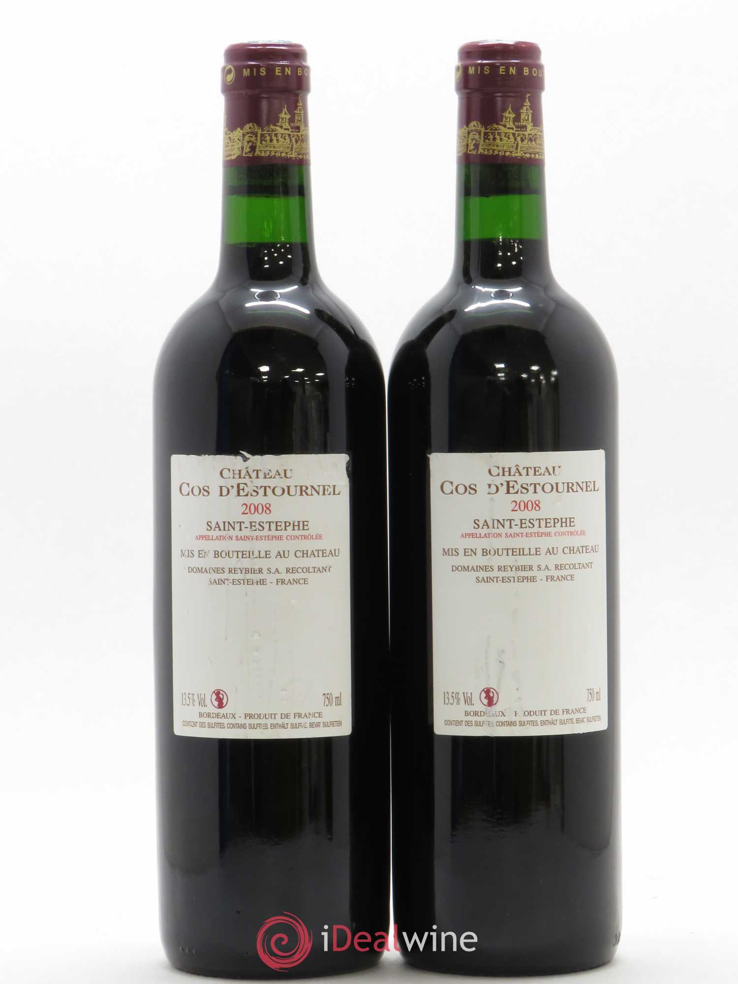 Cos d'Estournel 2ème Grand Cru Classé 2008 - Lot de 2 bouteilles - 1