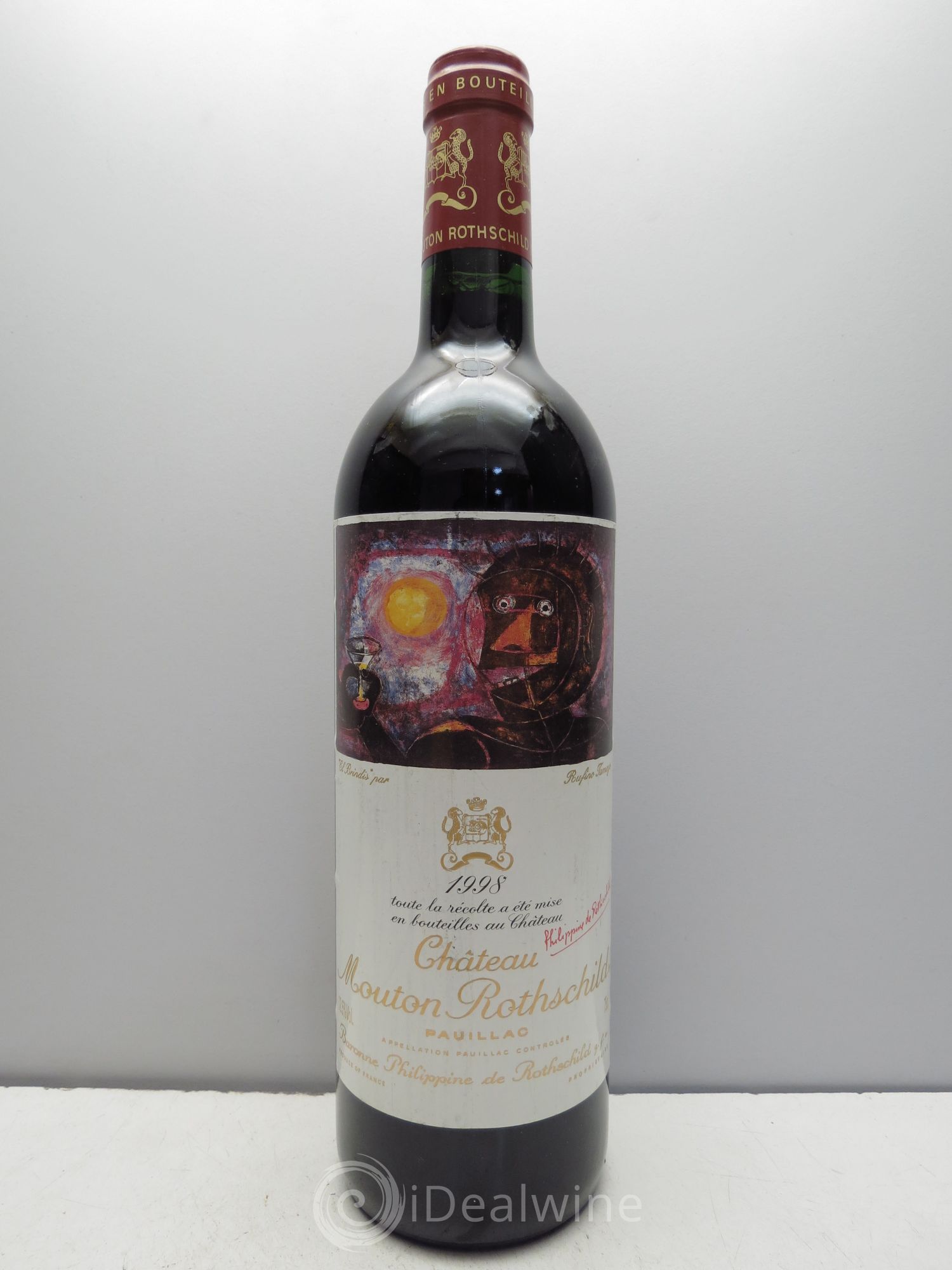 Château Mouton Rothschild 1er Grand Cru Classé 1998 - Lot de 1 bouteille - 0