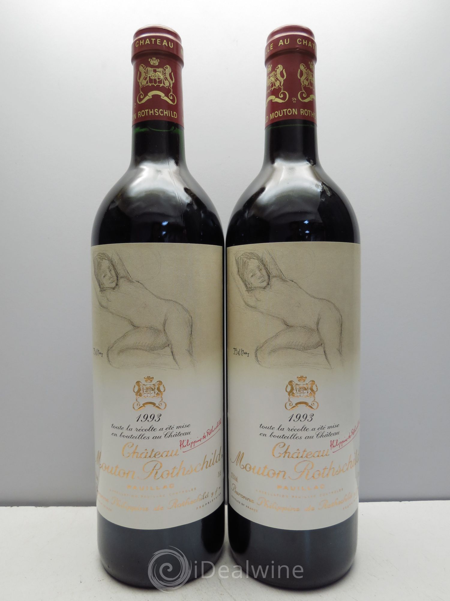 Château Mouton Rothschild 1er Grand Cru Classé 1993 - Lot de 2 bouteilles - 0