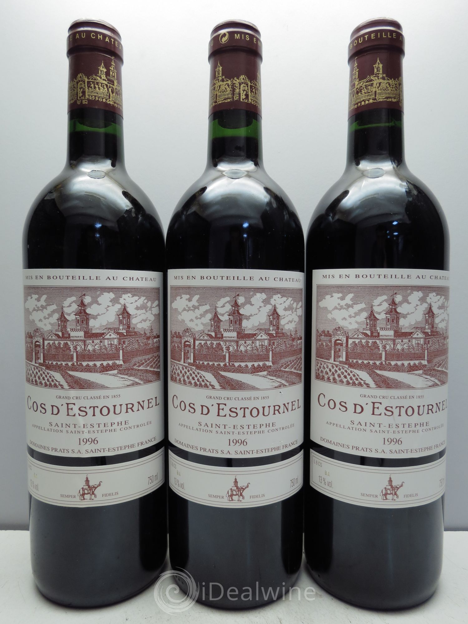 Cos d'Estournel 2ème Grand Cru Classé 1996 - Lot de 3 bouteilles - 0