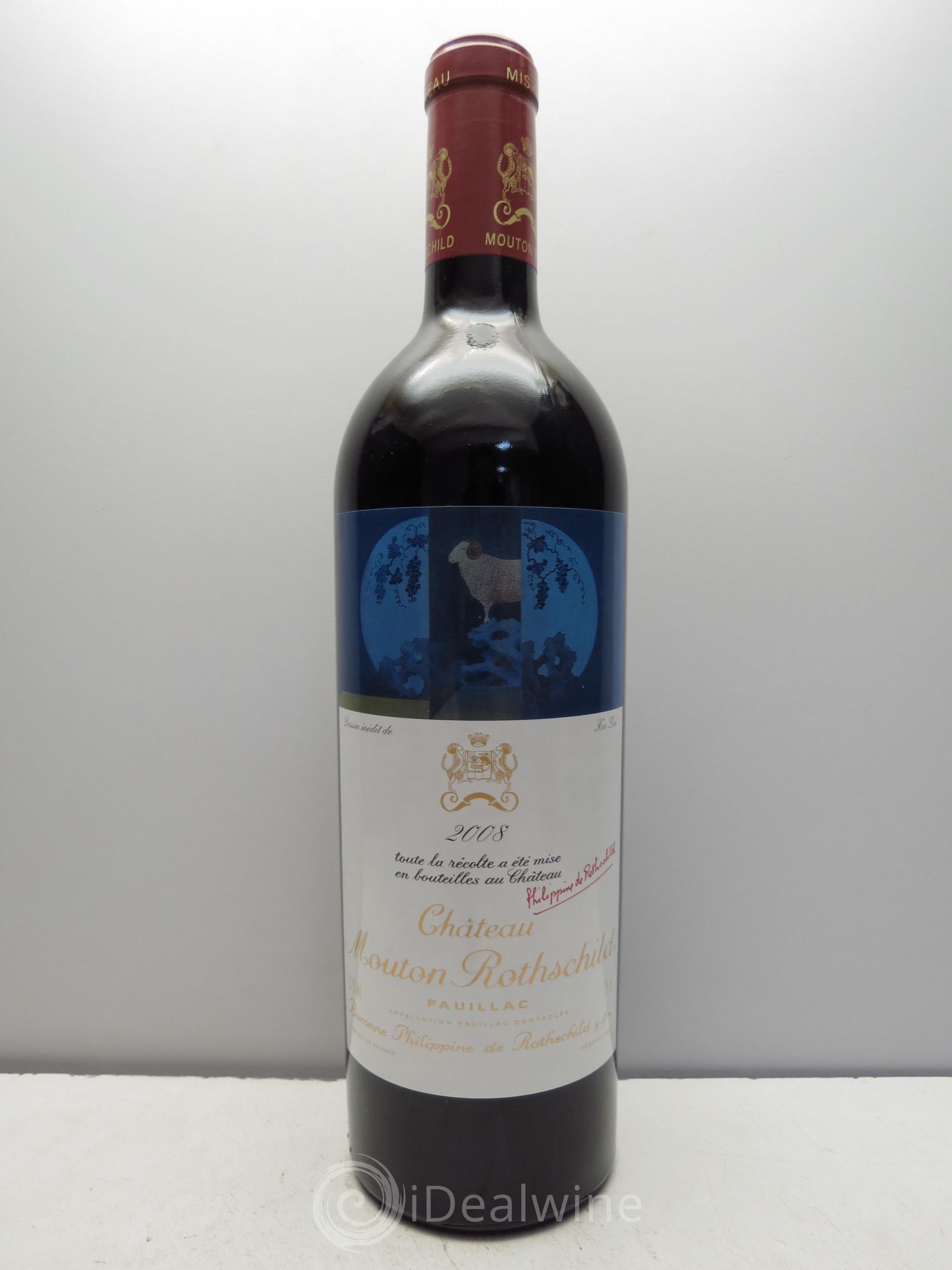 Château Mouton Rothschild 1er Grand Cru Classé 2008 - Lot de 1 bouteille - 0