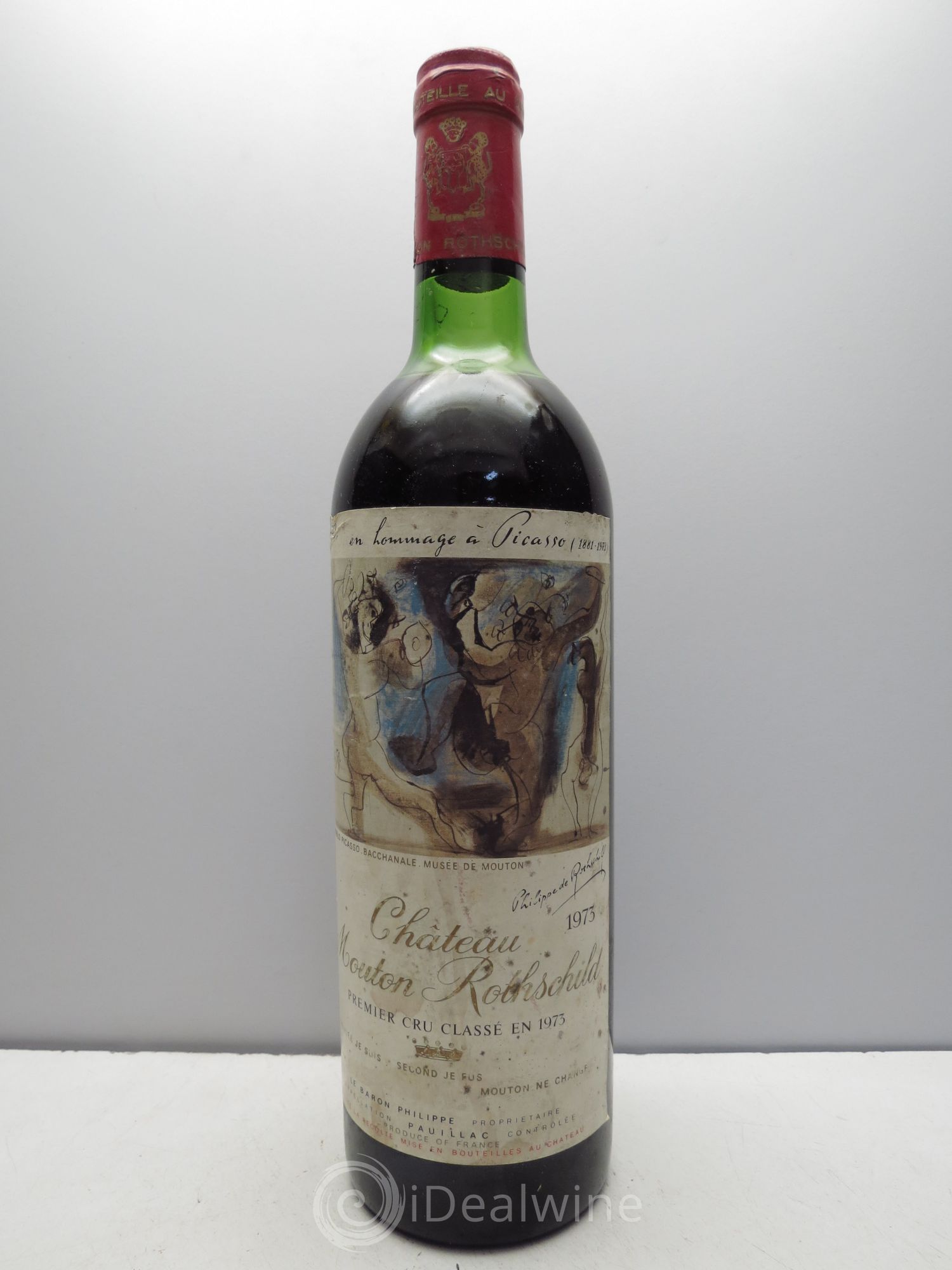 Château Mouton Rothschild 1er Grand Cru Classé 1973 - Lot de 1 bouteille - 0