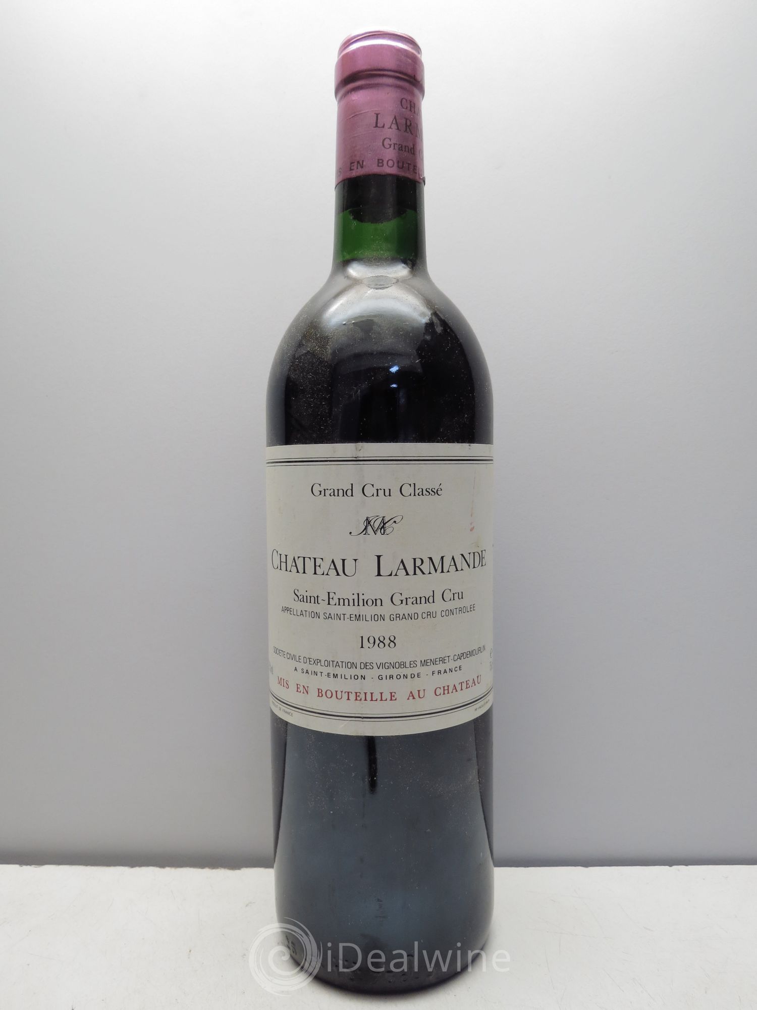 Château Larmande Grand Cru Classé (sans prix de réserve / no reserve) 1988 - Posten von 1 Flasche - 0
