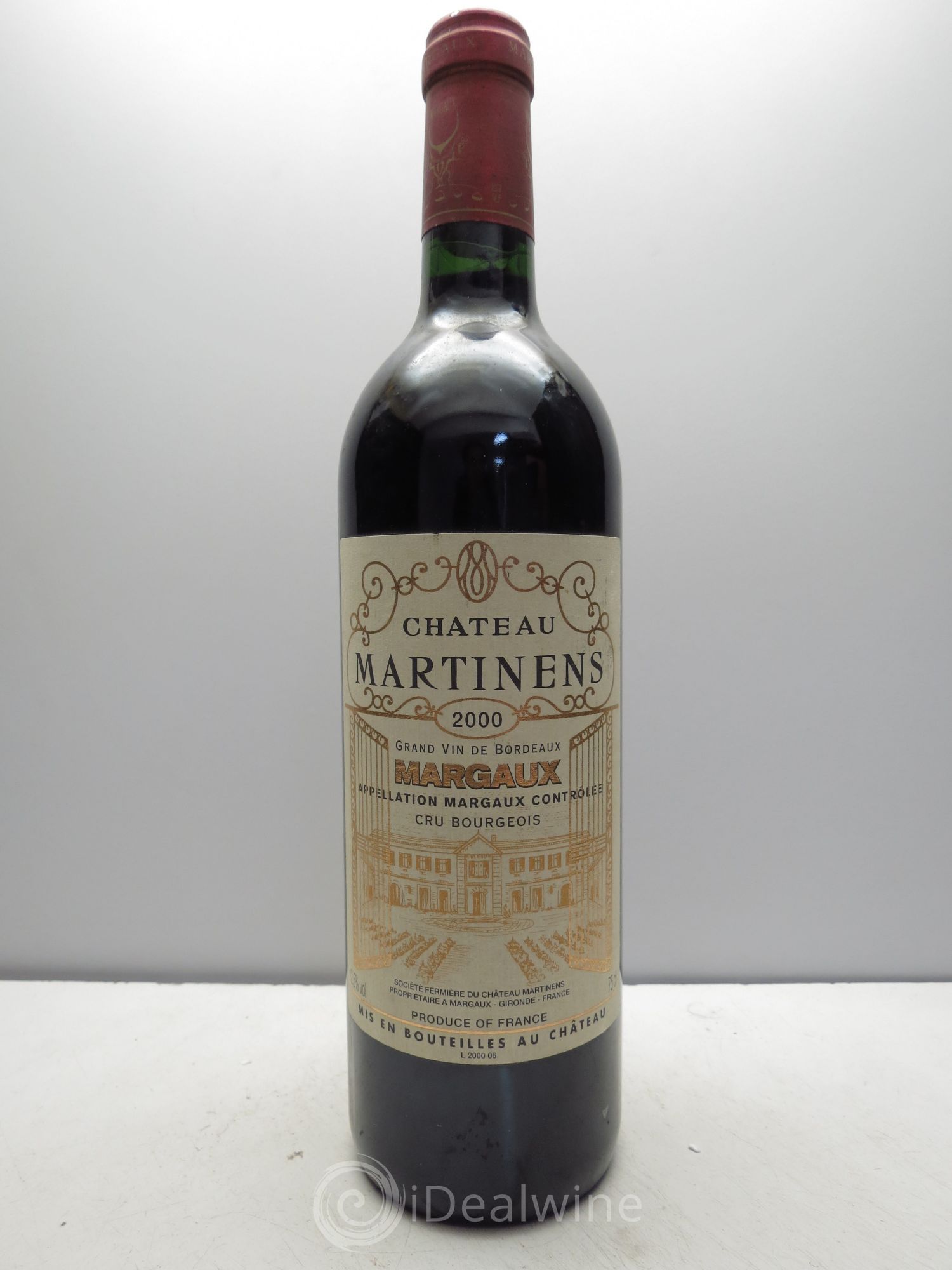Château Martinens Cru Bourgeois 2000 - Lot de 1 bouteille - 0
