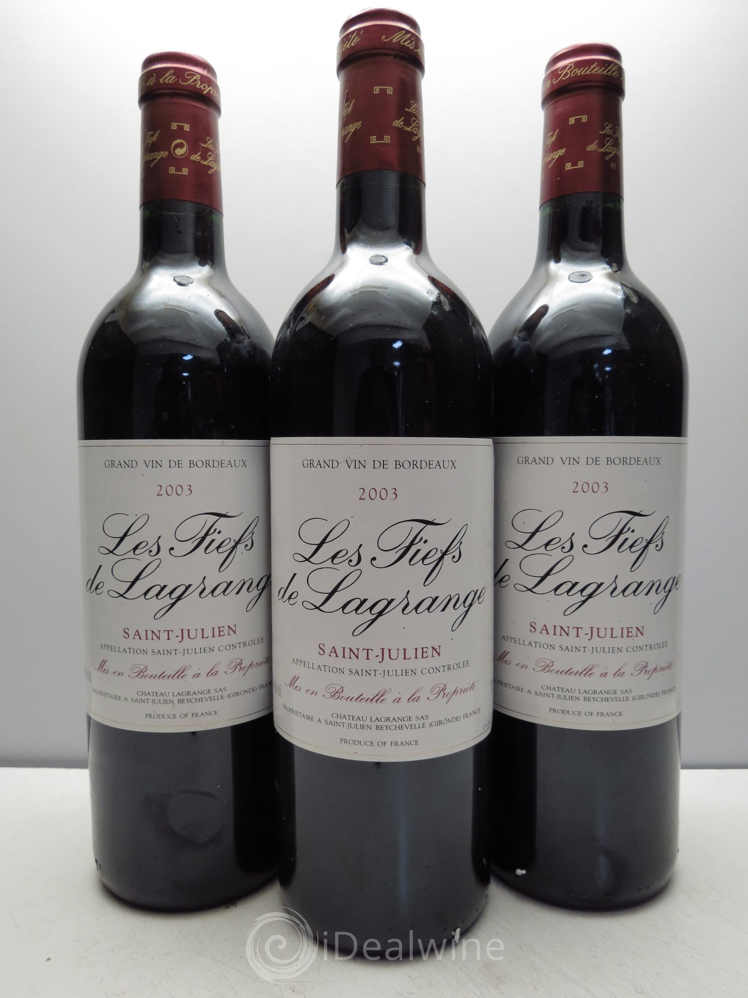 Les Fiefs de Lagrange Second Vin 2003 - Lot de 3 bouteilles - 0