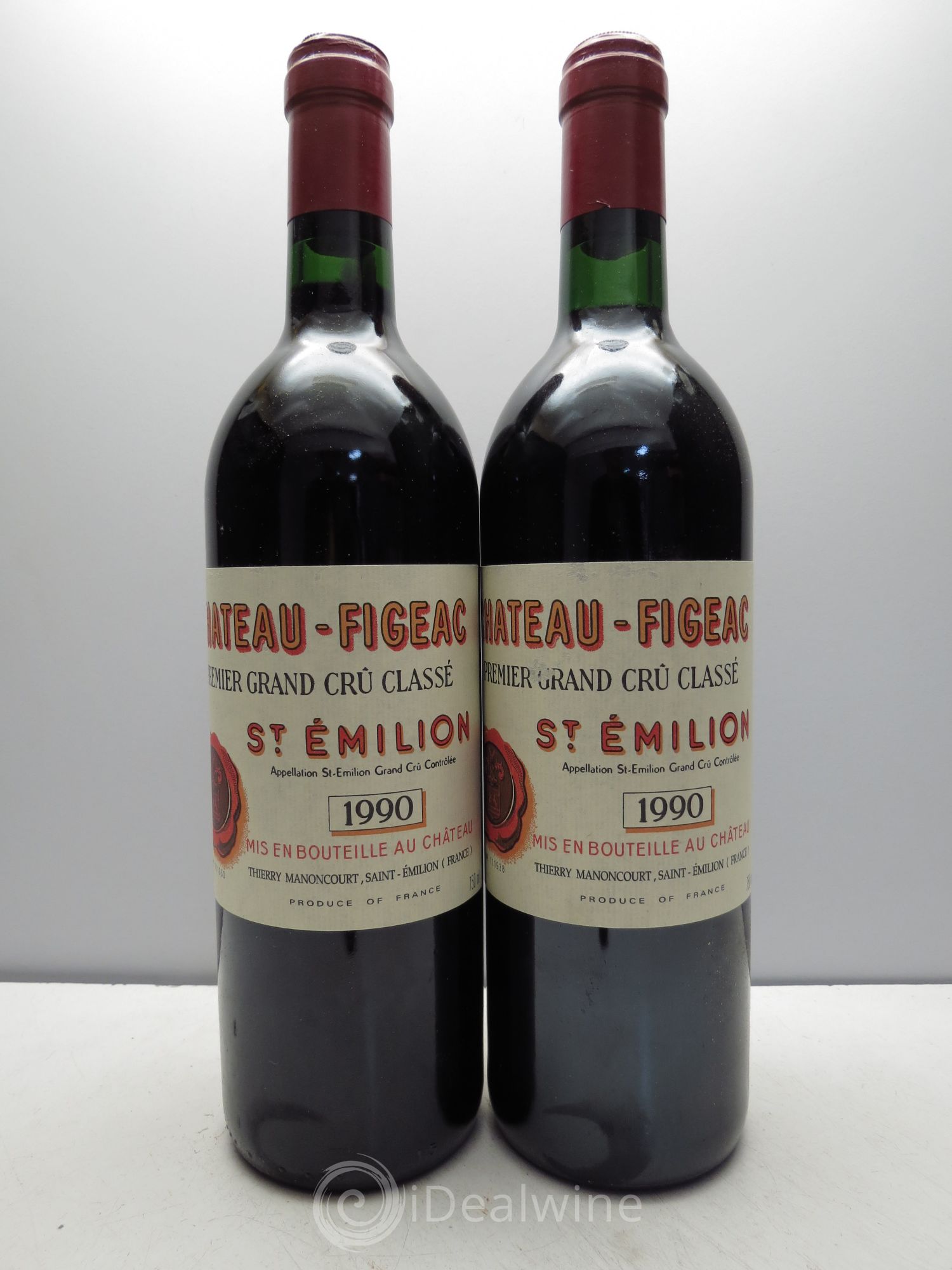 Château Figeac 1er Grand Cru Classé A 1990 - Lot de 2 bouteilles - 0