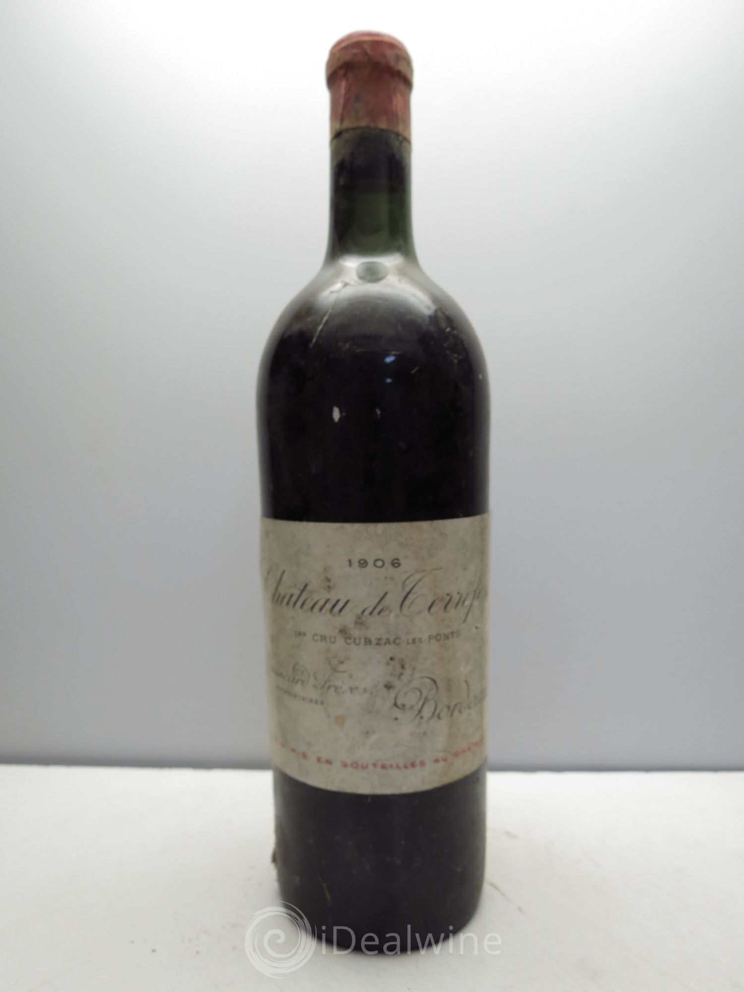 Bordeaux Château de Terrefort 1er cru Cubzac Les Ponts 1906 - Posten von 1 Flasche - 0