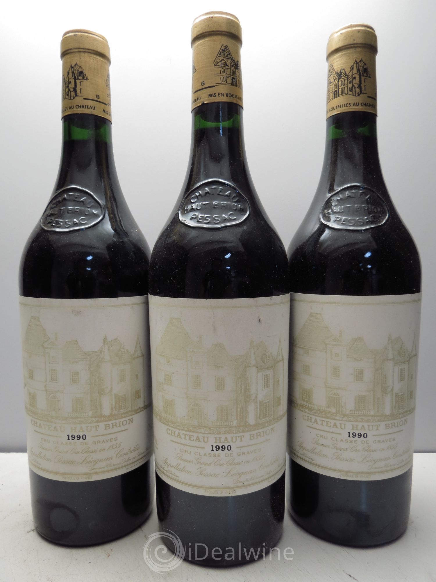 Château Haut Brion 1er Grand Cru Classé 1990 - Lot de 3 bouteilles - 0