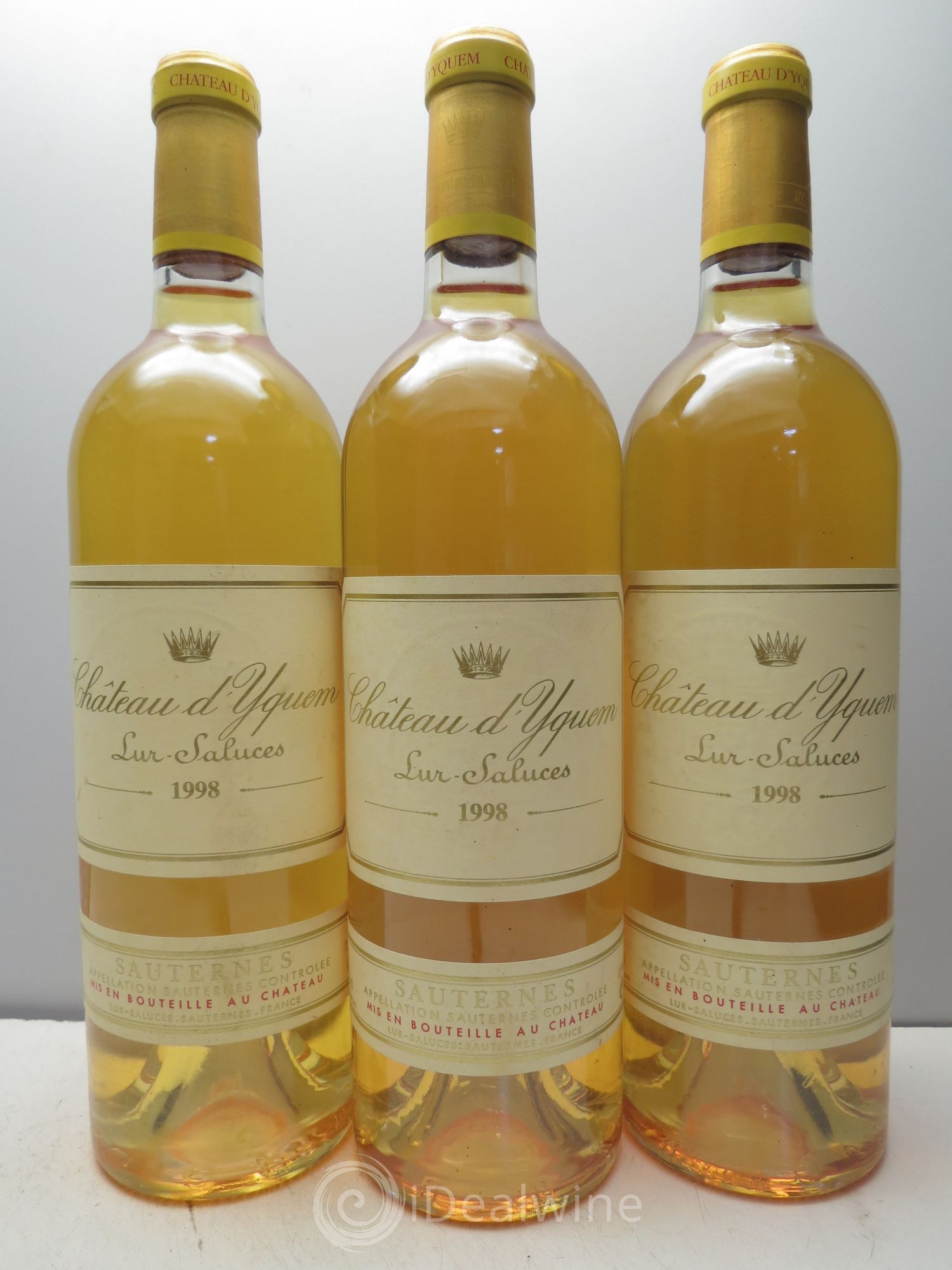 Château d' Yquem 1er Cru Classé Supérieur 1998 - Lotto di 3 bottiglie - 0