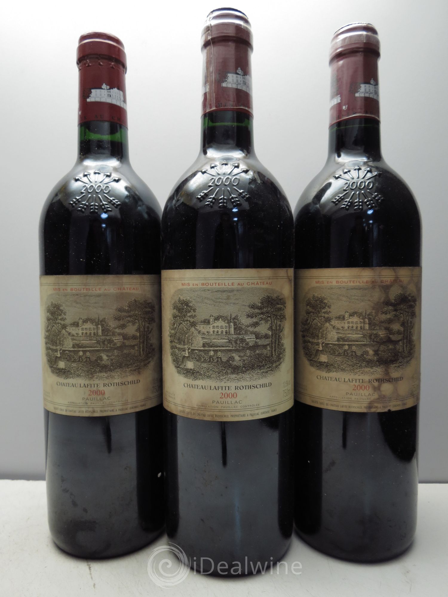 Château Lafite Rothschild 1er Grand Cru Classé 2000 - Lot de 3 bouteilles - 0