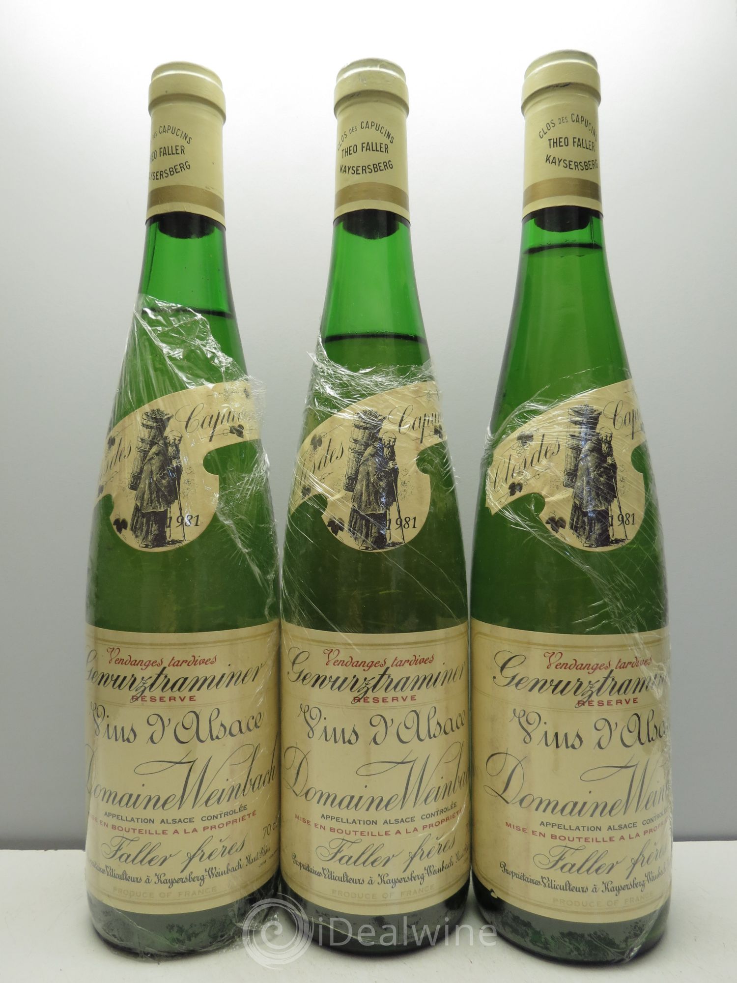 Gewurztraminer Vendanges Tardives Clos des Capucins Weinbach Faller frères 1981 - Lotto di 3 bottiglie - 0