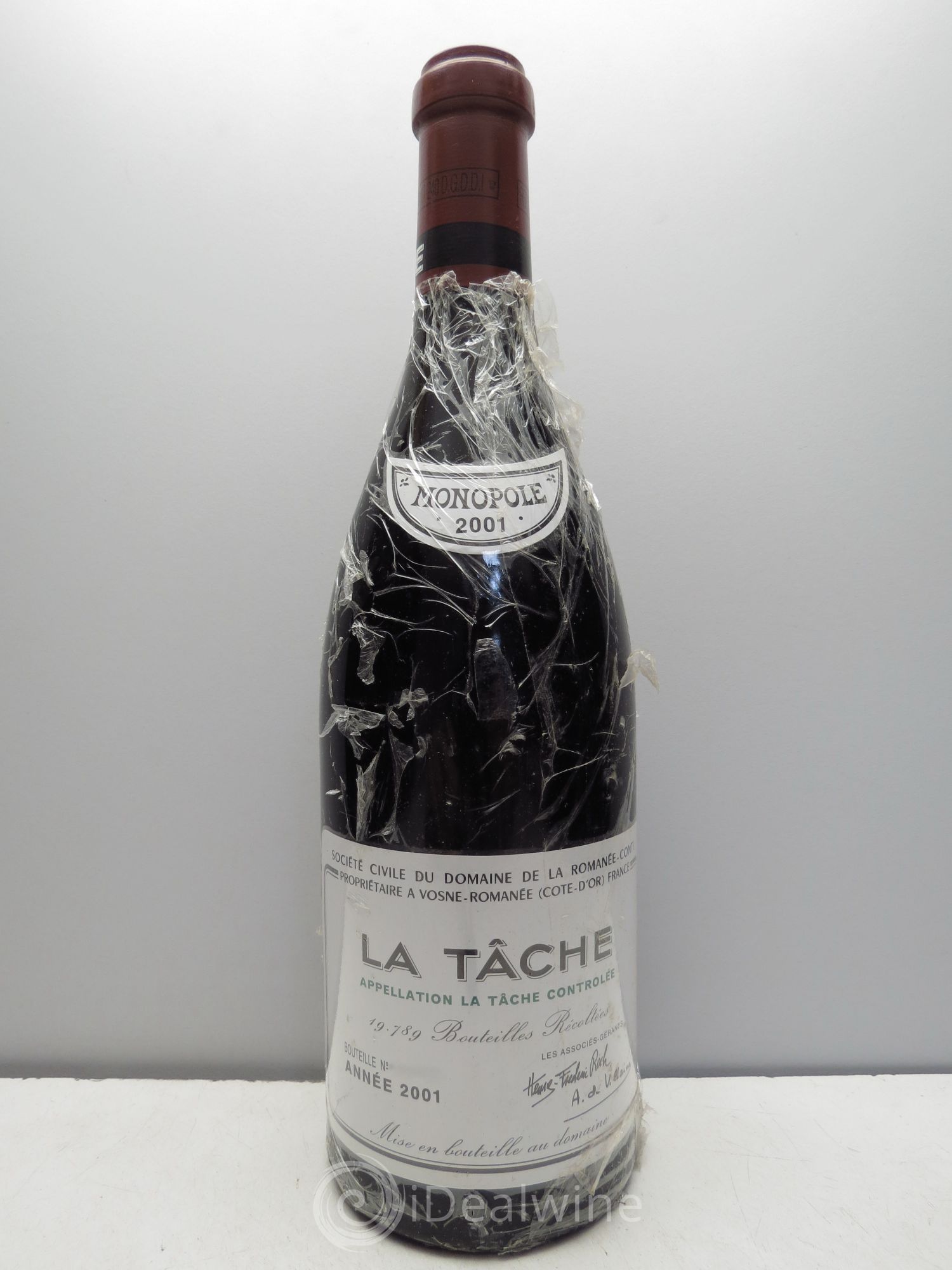 La Tâche Grand Cru Domaine de la Romanée-Conti 2001 - Lot de 1 bouteille - 0