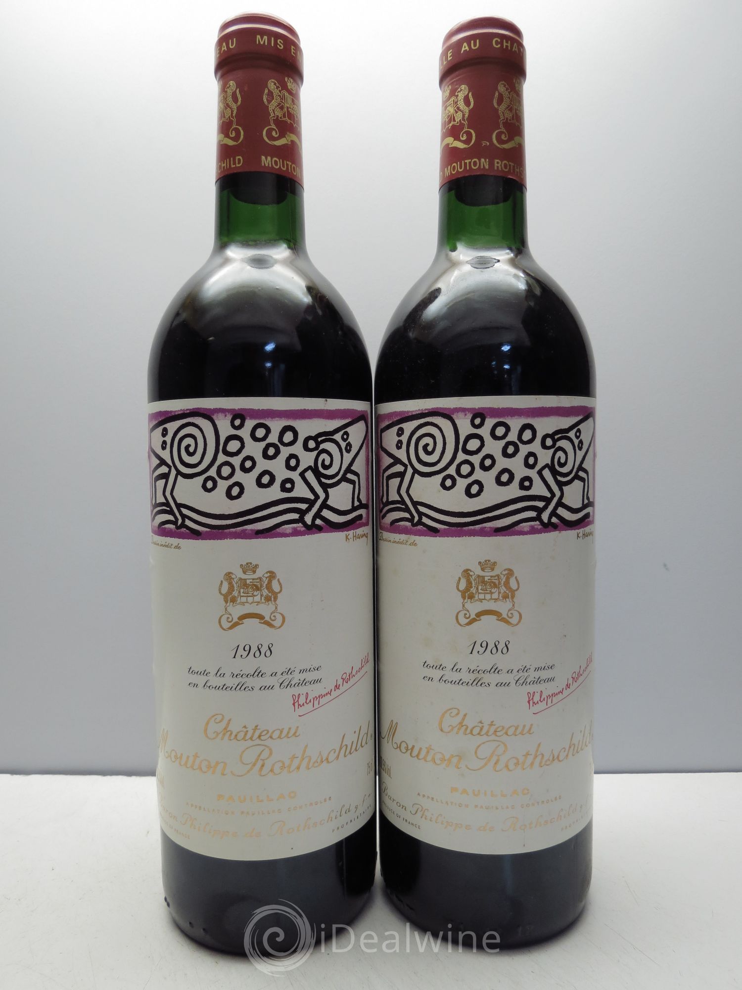 Château Mouton Rothschild 1er Grand Cru Classé 1988 - Lot de 2 bouteilles - 0
