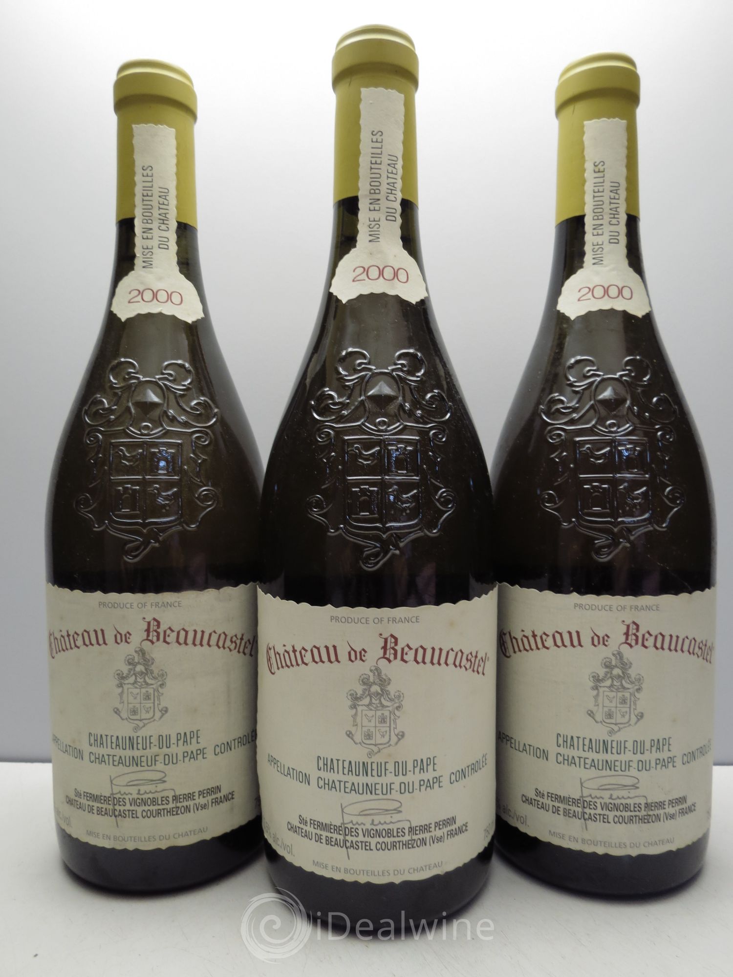 Châteauneuf-du-Pape Château de Beaucastel Famille Perrin 2000 - Lot de 3 bouteilles - 0
