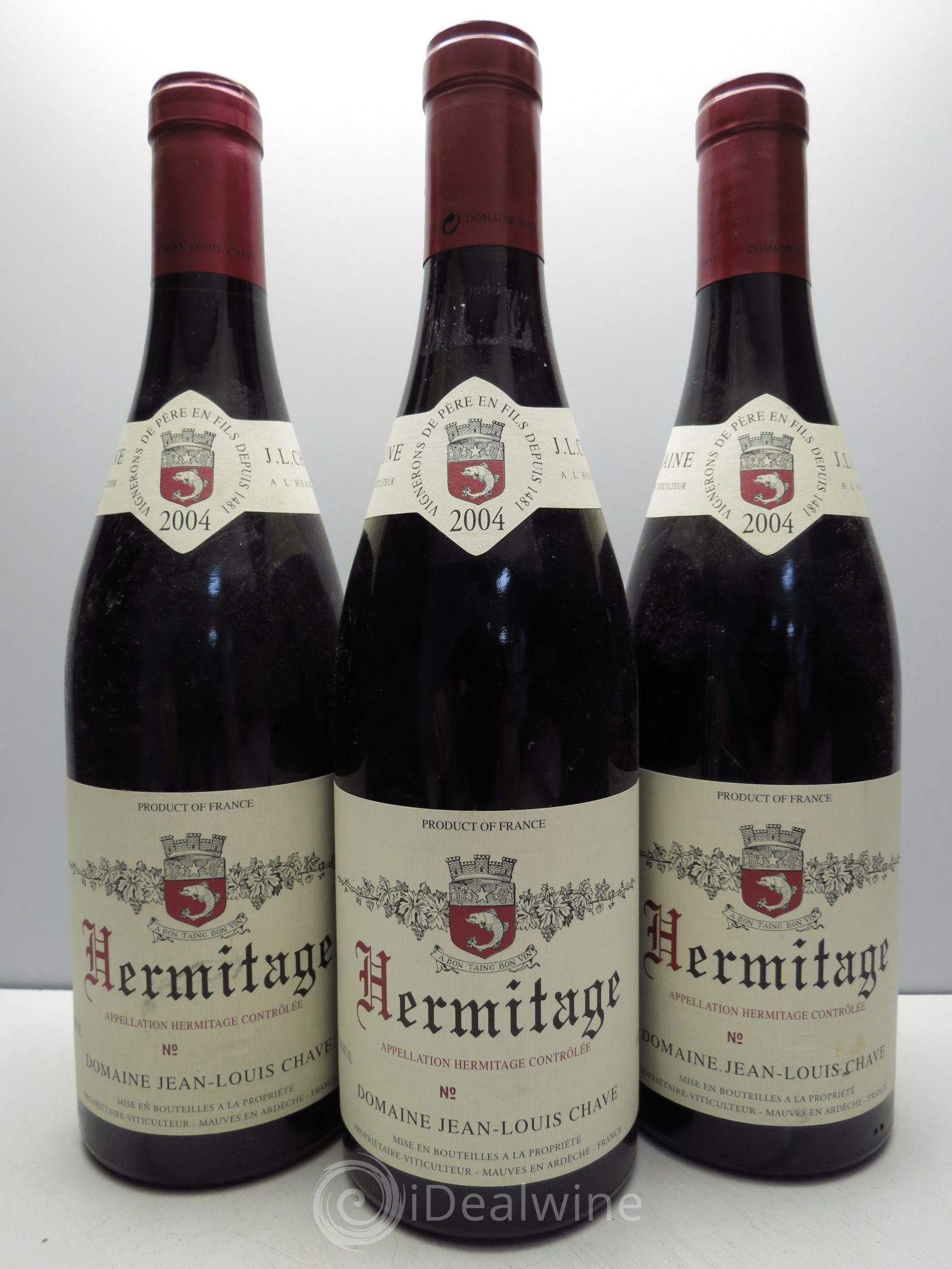 Hermitage Jean-Louis Chave 2004 - Lot de 3 bouteilles - 0