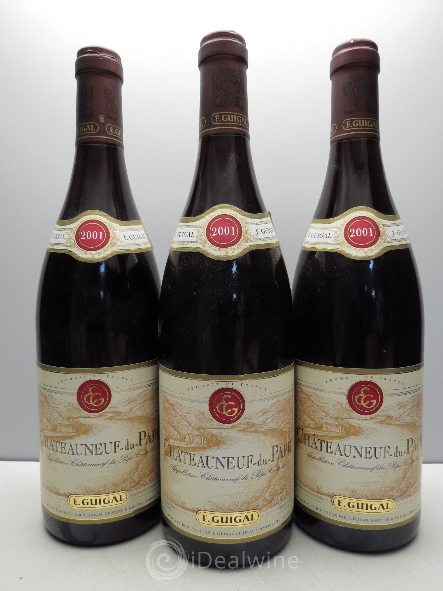 Châteauneuf-du-Pape Guigal 2001 - Lot de 3 bouteilles - 0