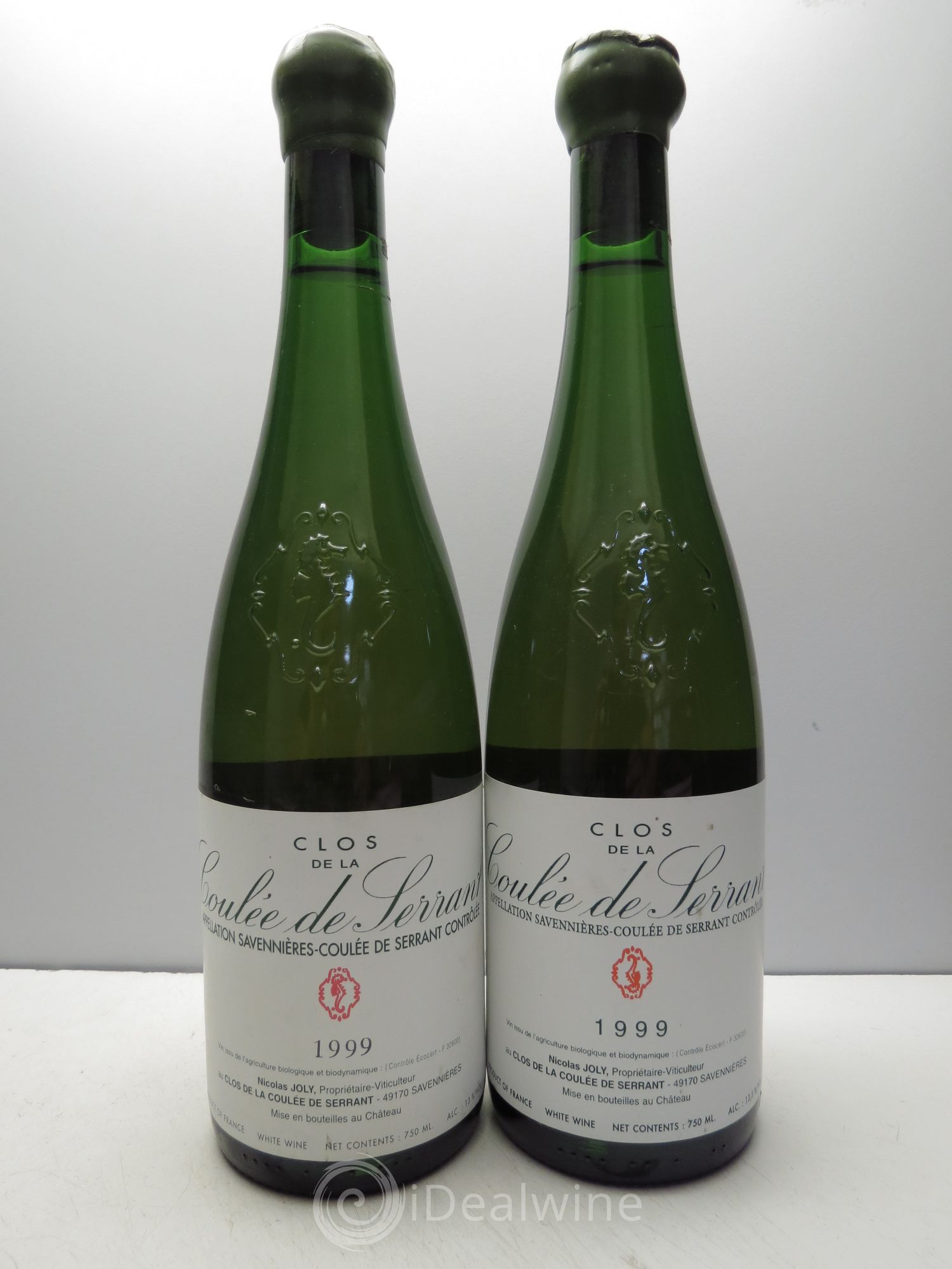 Savennières Clos de la Coulée de Serrant Vignobles de la Coulée de Serrant - Nicolas Joly 1999 - Lot de 2 bouteilles - 0